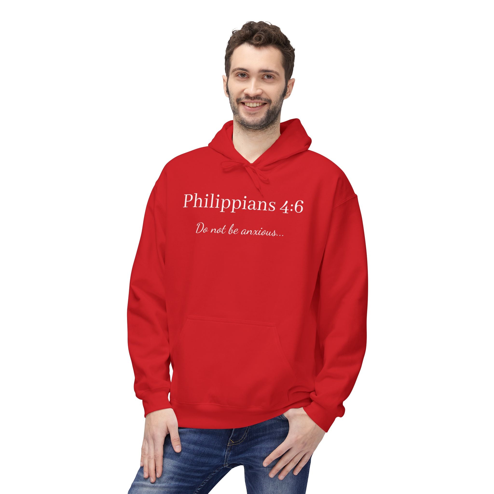 Philippians 4:6 Hoodie — "Do Not Be Anxious" Christian Faith Pullover