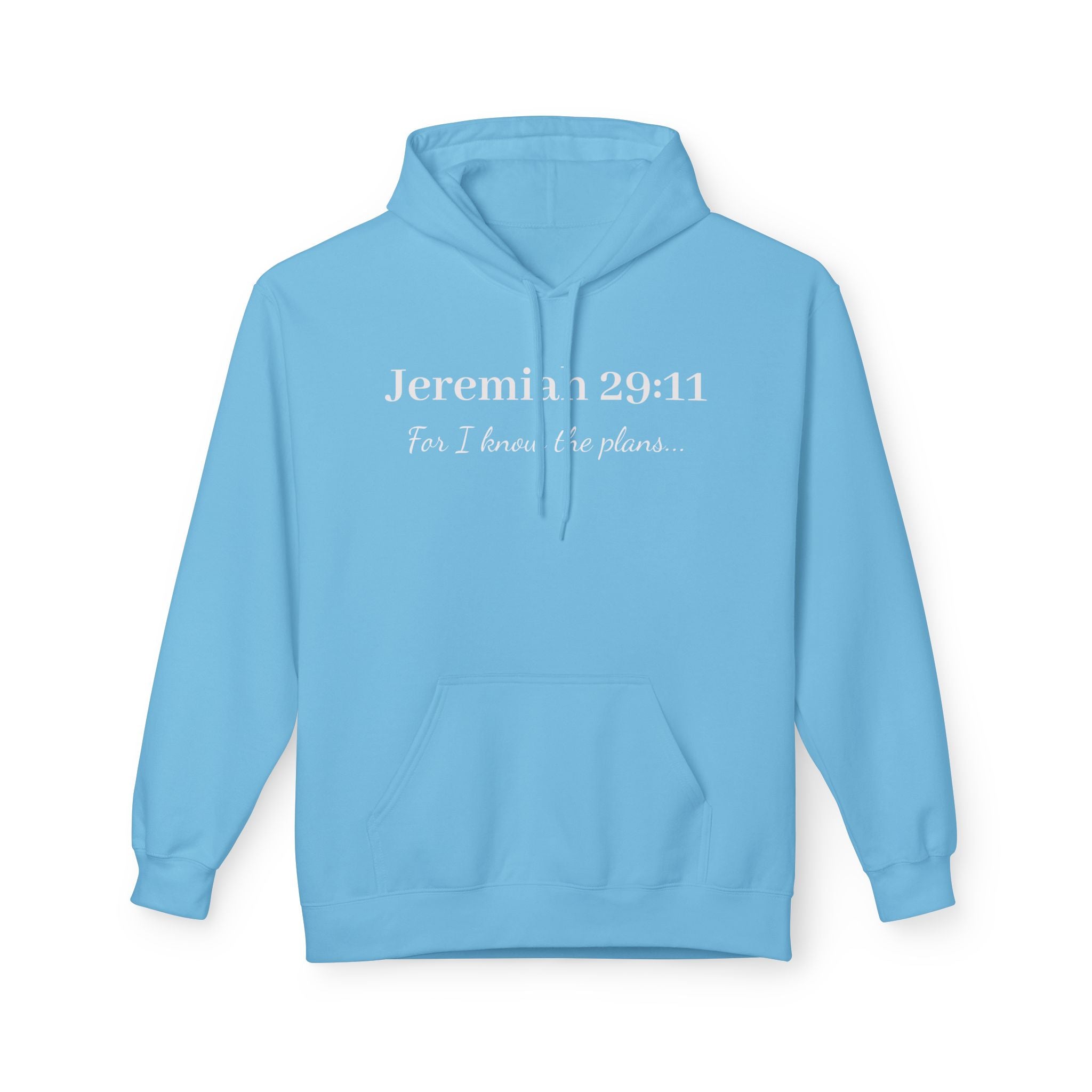 Jeremiah 29:11 Hoodie — 'For I Know the Plans' Christian Fleece Pullover
