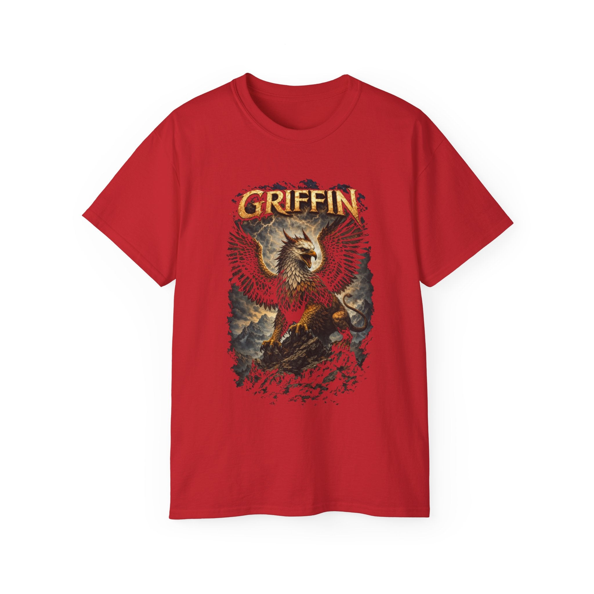 Griffin Vintage Graphic Cotton Tee — Mythical Creature T-Shirt