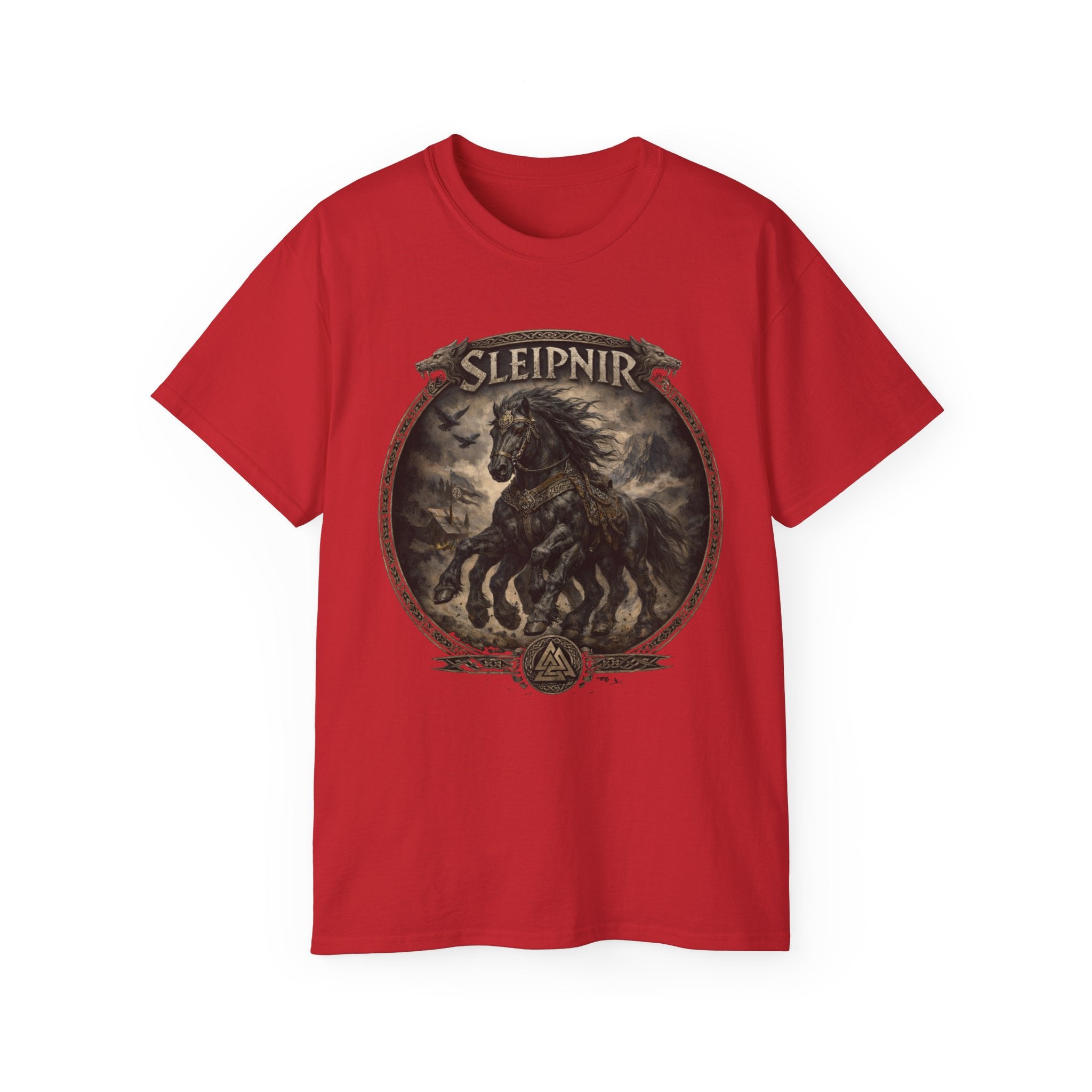 Sleipnir Norse Mythology Cotton Tee — Sleipnir – Odin’s Eight-Legged HorseT-Shirt