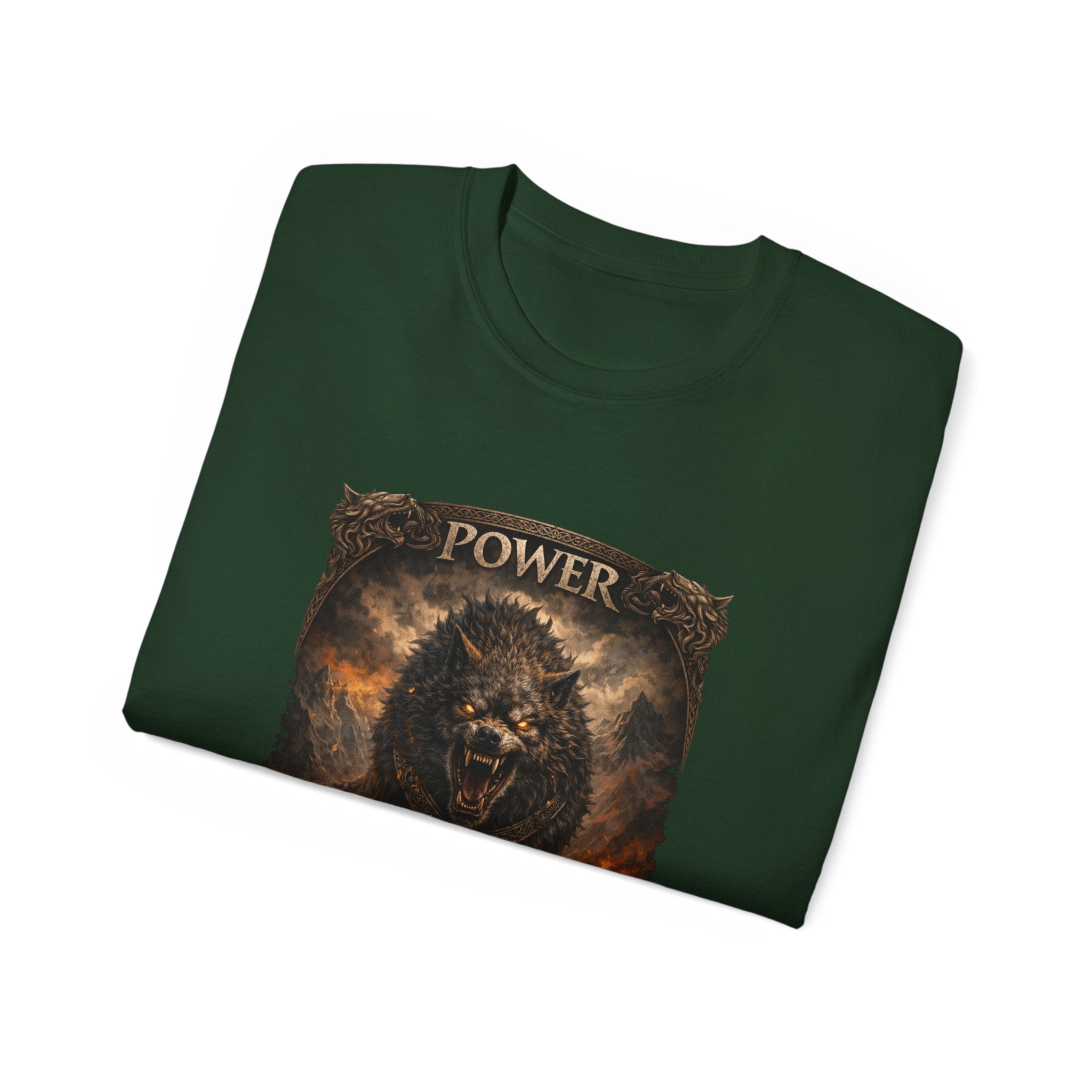 Fenrir, monstrous wolf of Norse mythology. Cottom T shirt