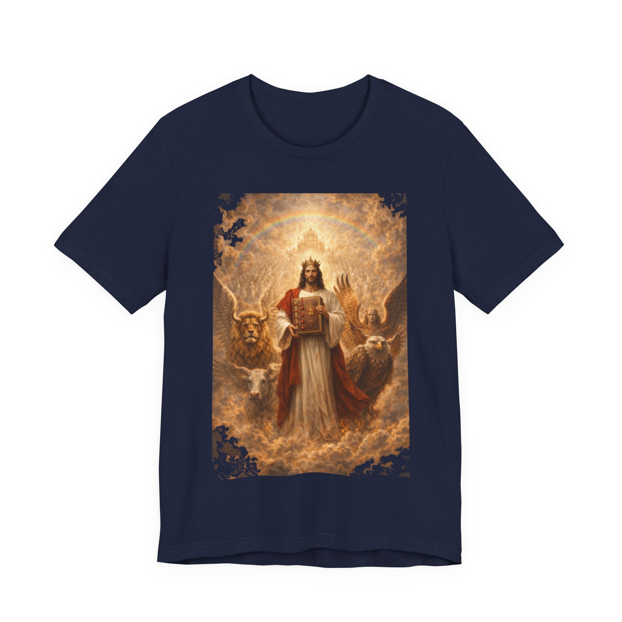 Jesus Christ The Lamb of God-Book of Judgment —  Religious T‑Shirt(Revelation 5:5-7)