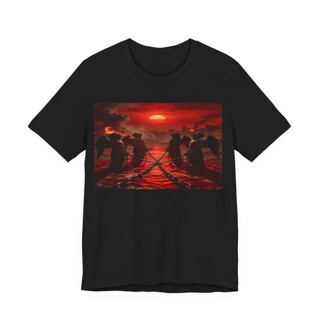 Angles Revelation 9 reveals four fallen angels bound in the Euphrates RiverShort Sleeve Tee