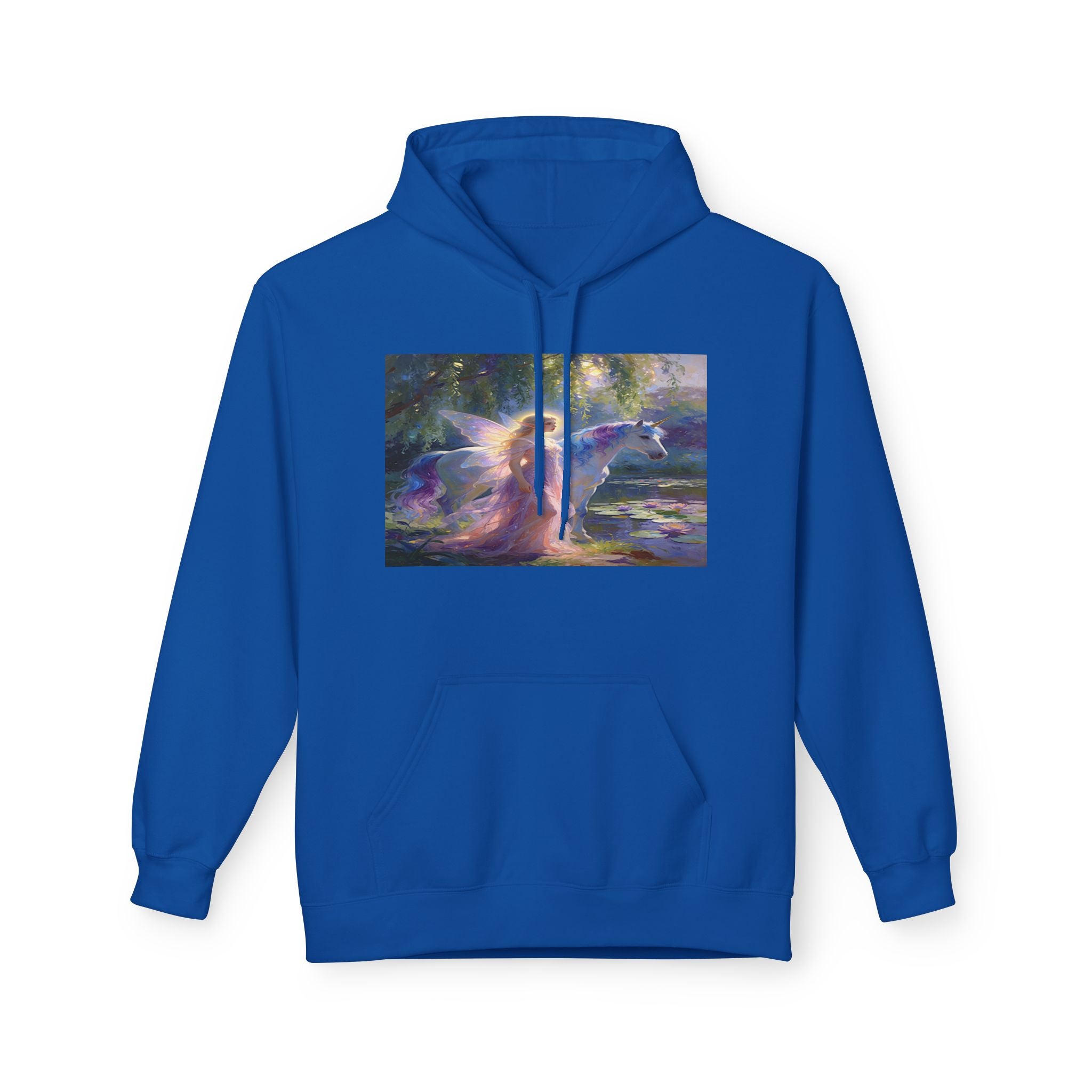 Mystic Waterfall Hoodie — Ethereal Nature Graphic Pullover