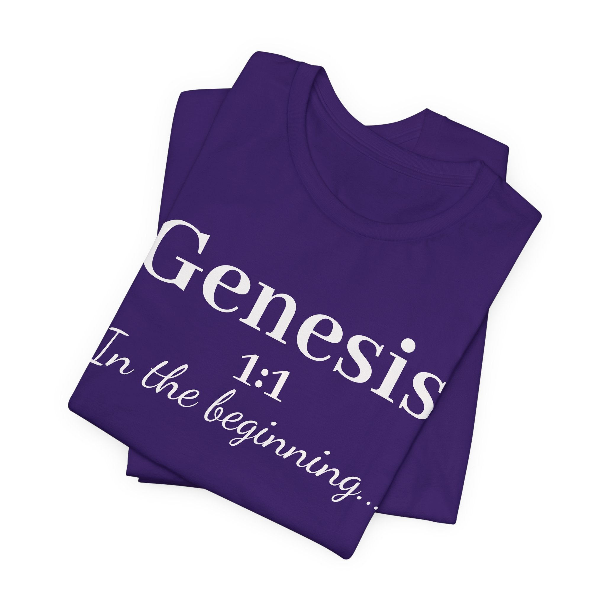 Biblical Genesis 1:1 T‑Shirt – "In the beginning..." Christian Scripture Tee