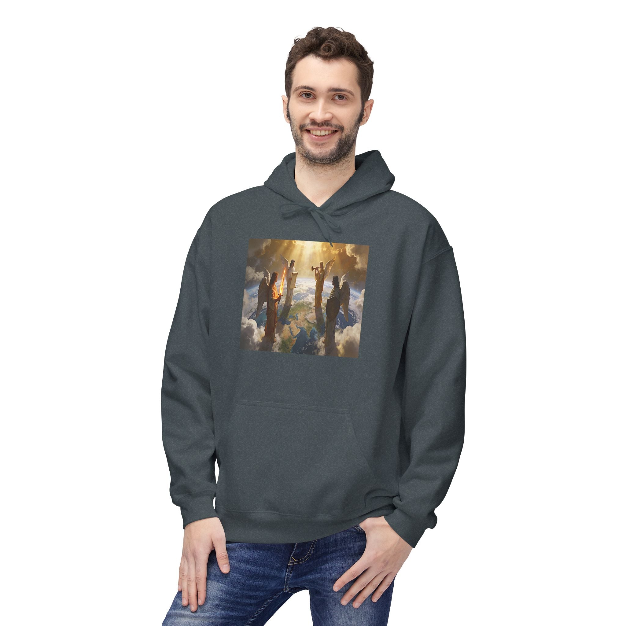 Christian Ascension Hoodie – Jesus and Angels Religious Pullover