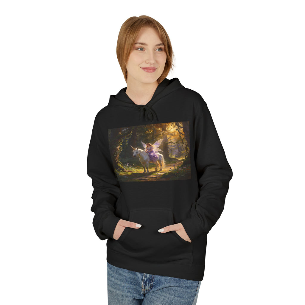 Unocron Forest Pathway Hoodie — Mystical Woodland Sunset Sweatshirt