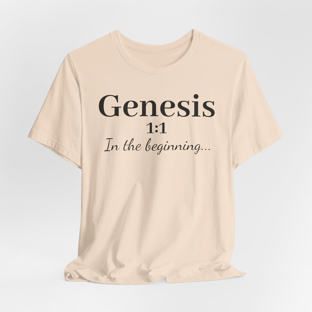 Genesis 1:1 "In the beginning" Christian Tee
