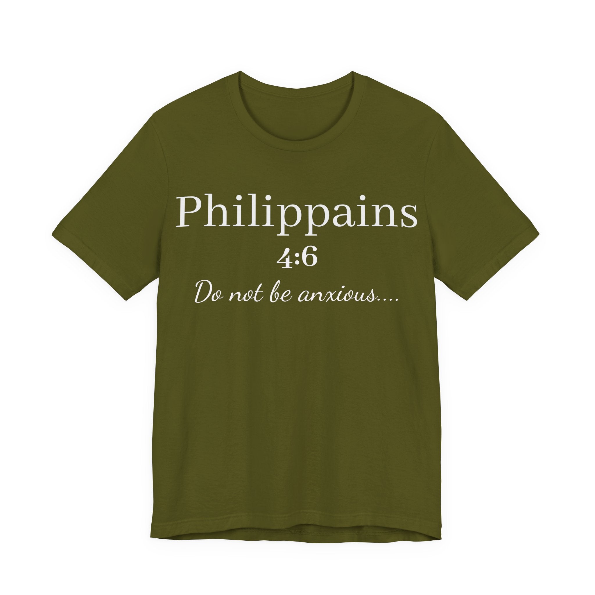 Philippians 4:6 'Do Not Be Anxious' Christian T-Shirt — Inspirational Scripture Tee