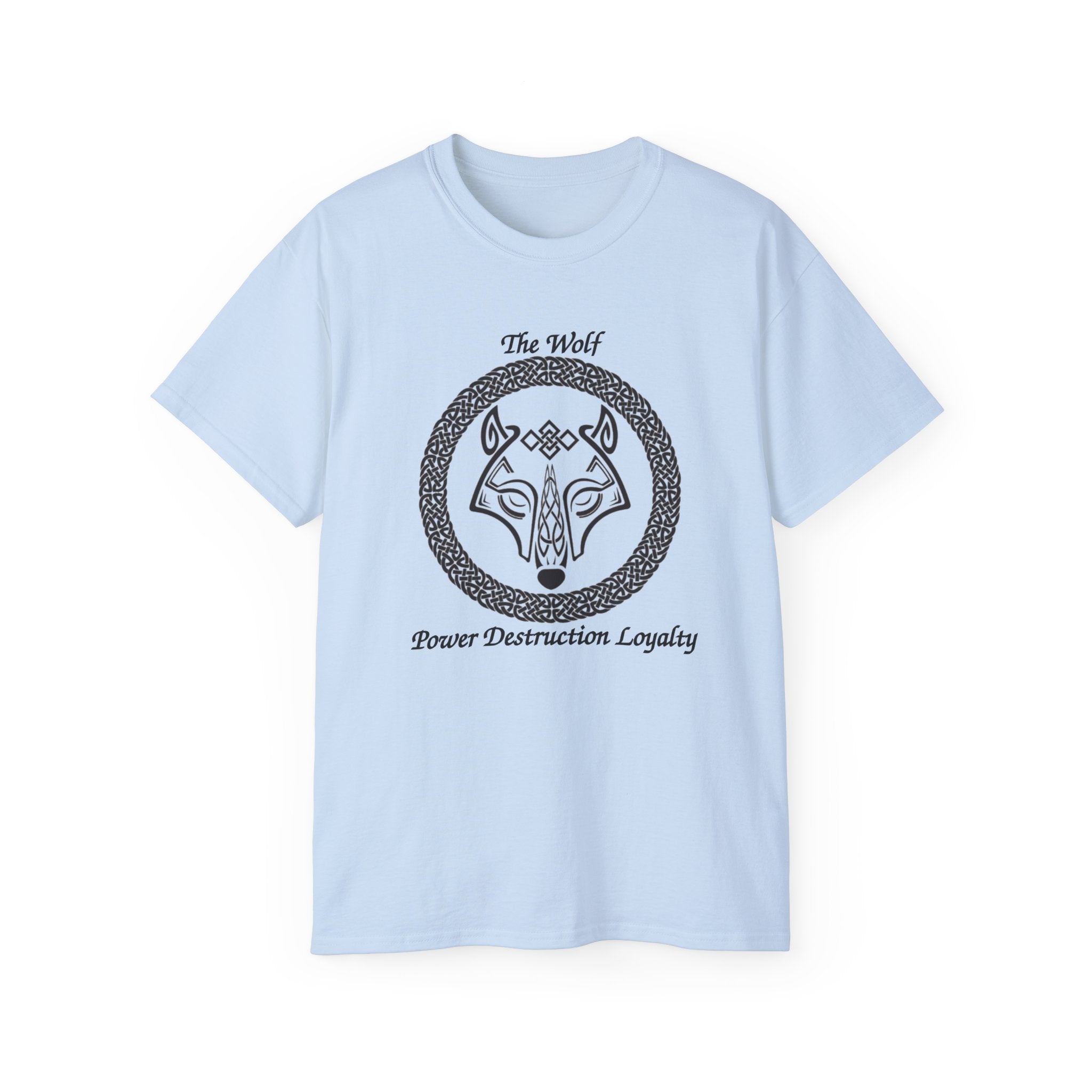 Cotton Wolf Emblem T-Shirt — "The Wolf" Power, Destruction & Loyalty Graphic Tee