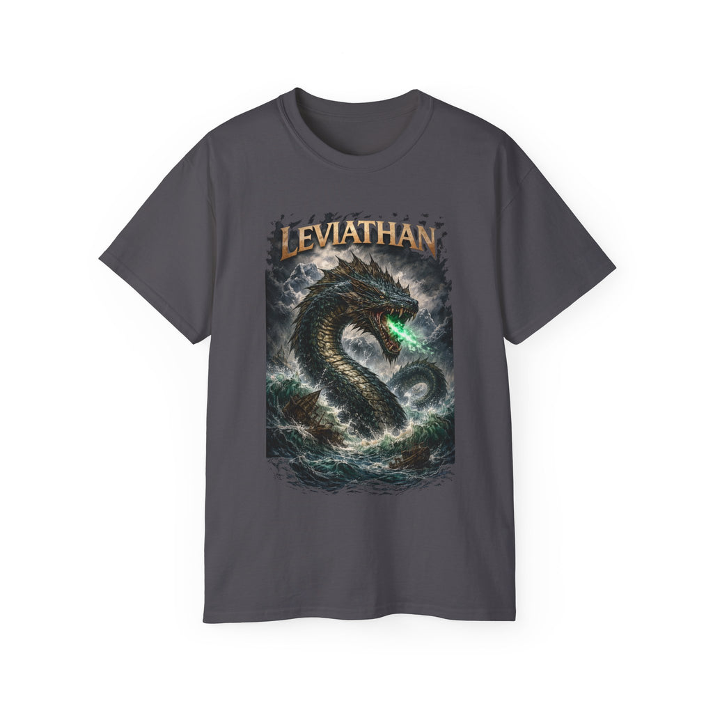 Leviathan Sea Monster Graphic Cotton Tee — Mythical Dragon Ocean T-Shirt