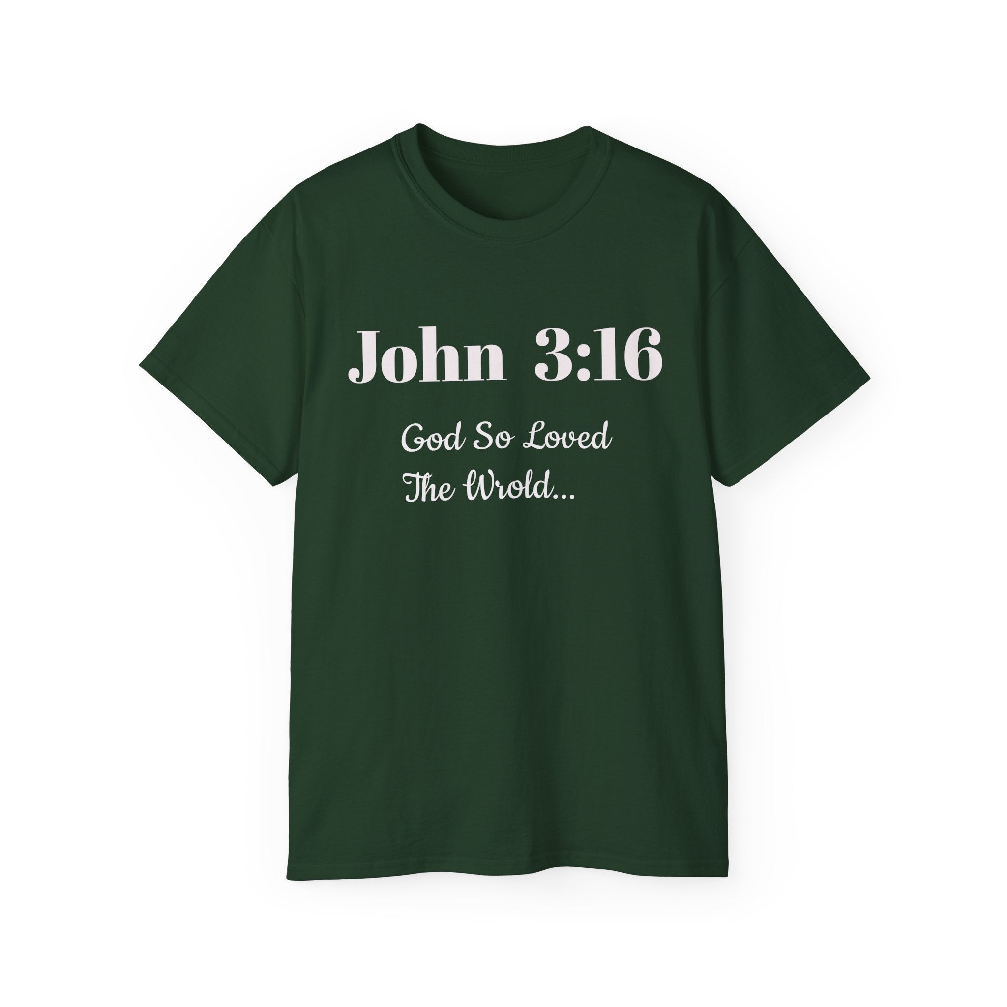 John 3:16 T‑Shirt — "God So Loved the World" Christian Tee