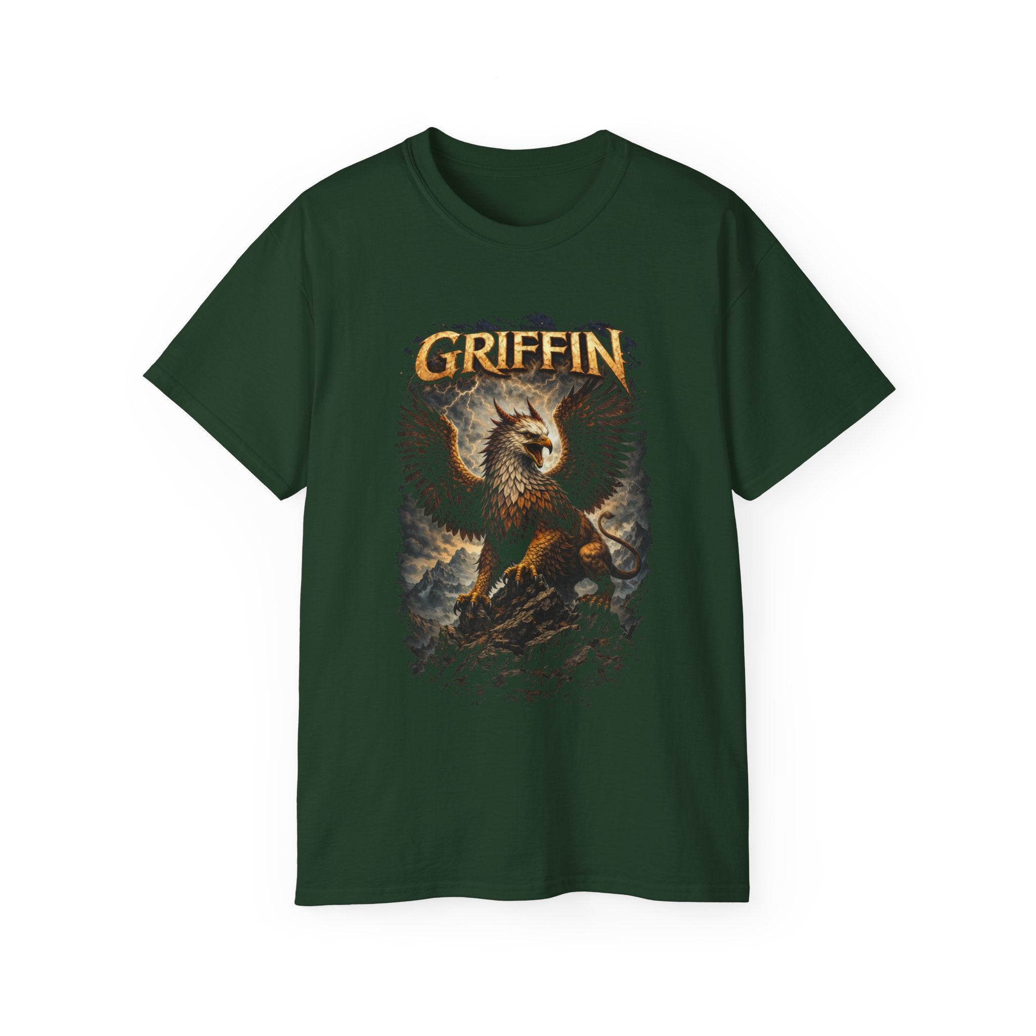 Griffin Vintage Graphic Cotton Tee — Mythical Creature T-Shirt