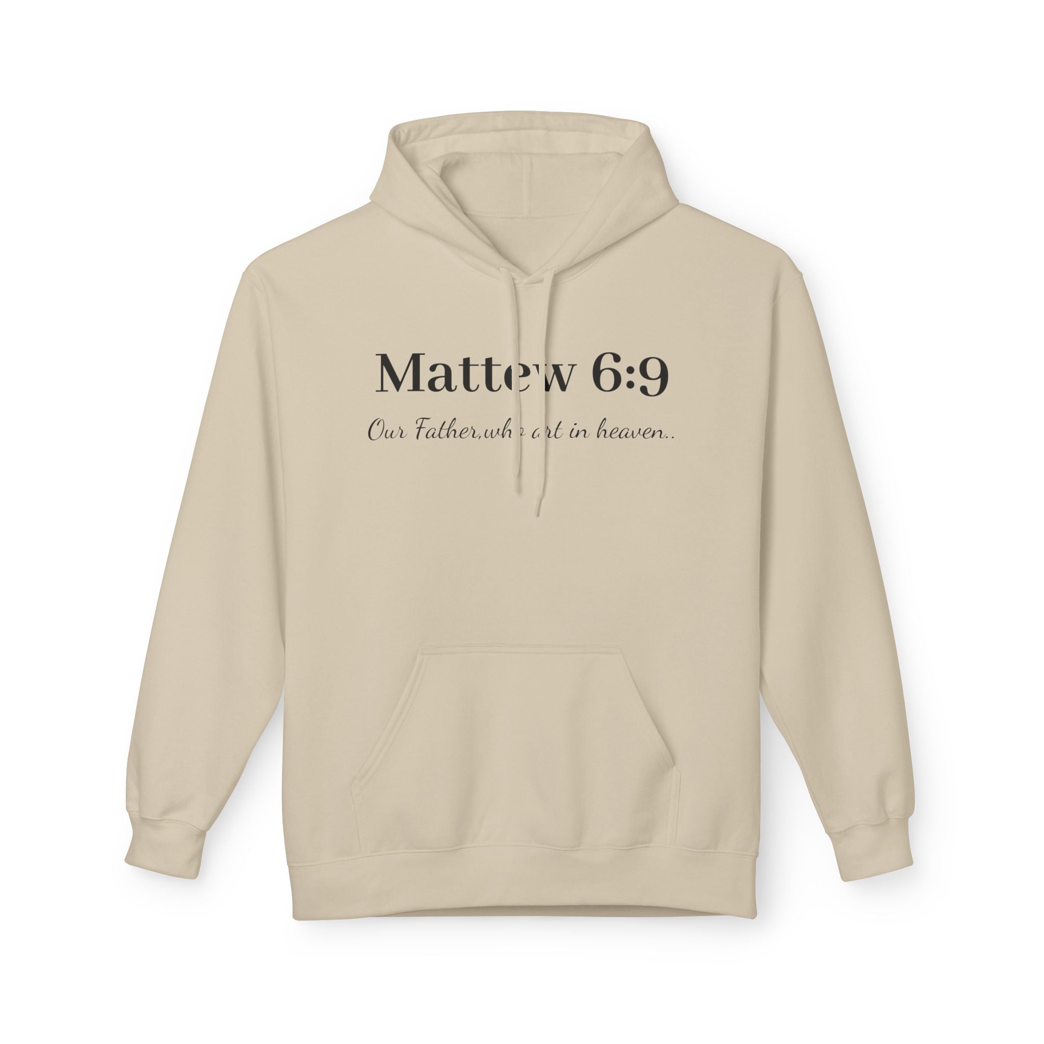 Matthew 6:9 Hoodie — 'Our Father Which Art in Heaven' Christian Scripture Pullover