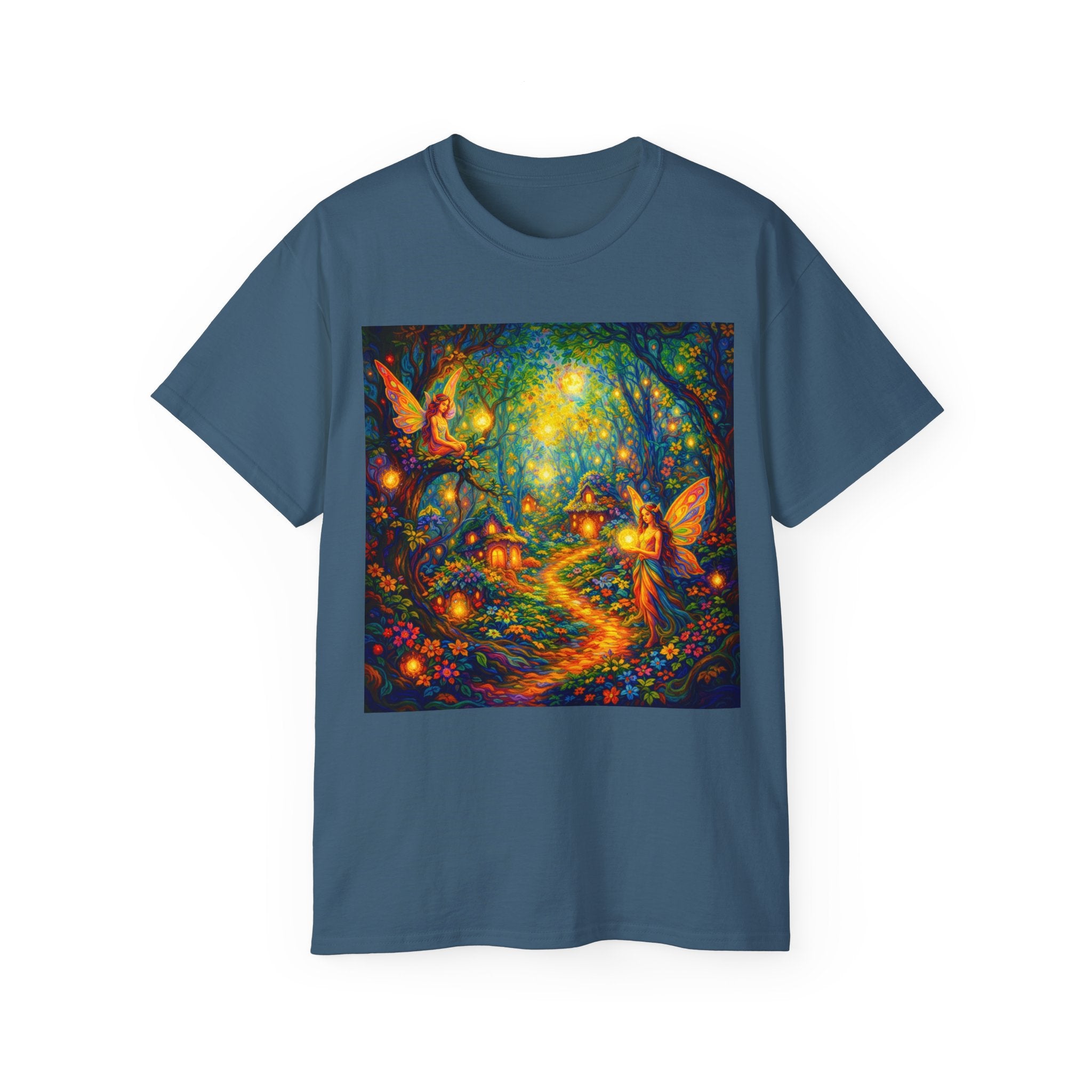 Fairy Forest Cotton T-Shirt — Whimsical Glow Woodland Tee
