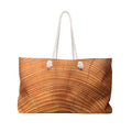 Wood Grain Weekender Bag — Rustic Tree Ring Travel Tote