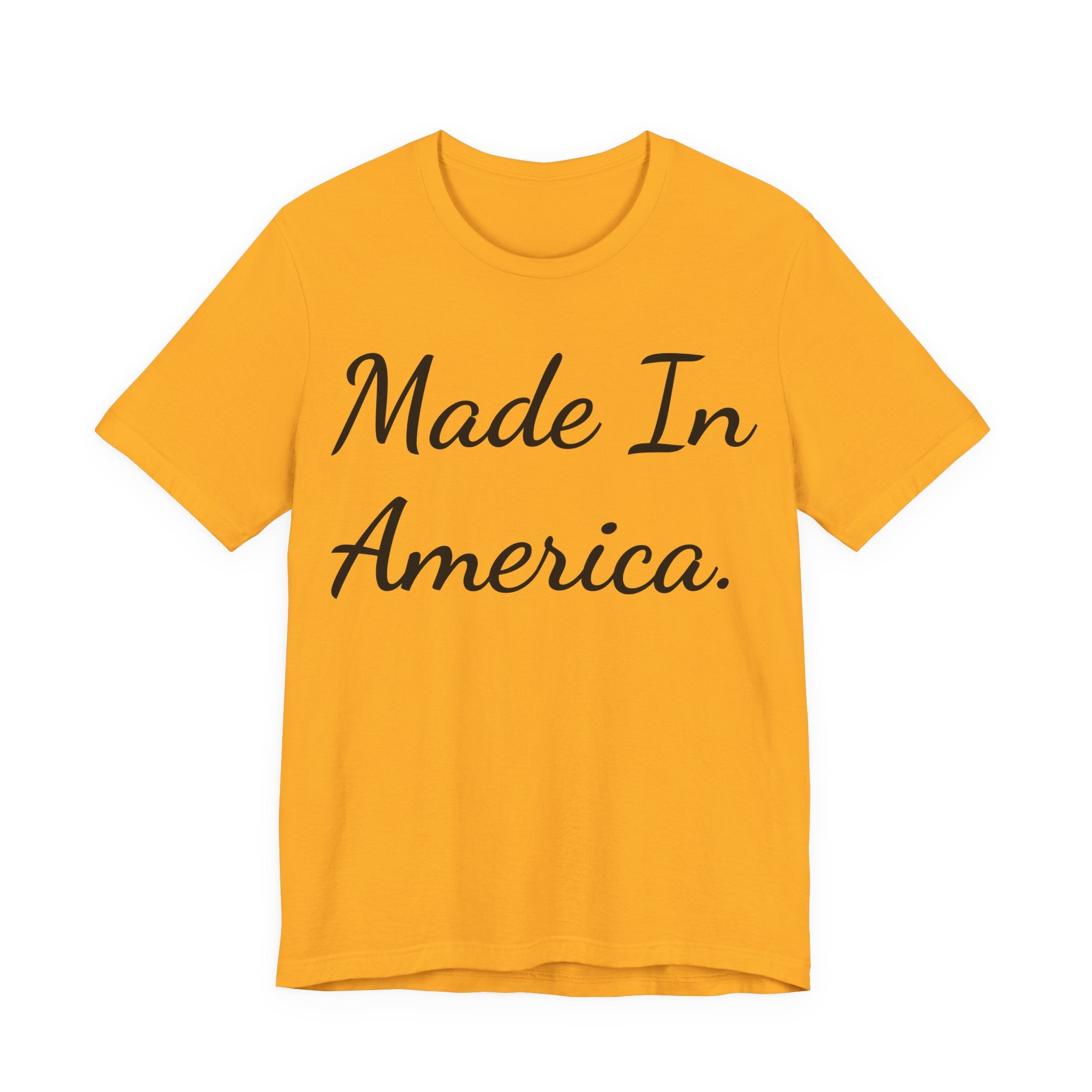 Made In America T-Shirt — Patriotic Script Tee for 4th of July & Everyday Wear