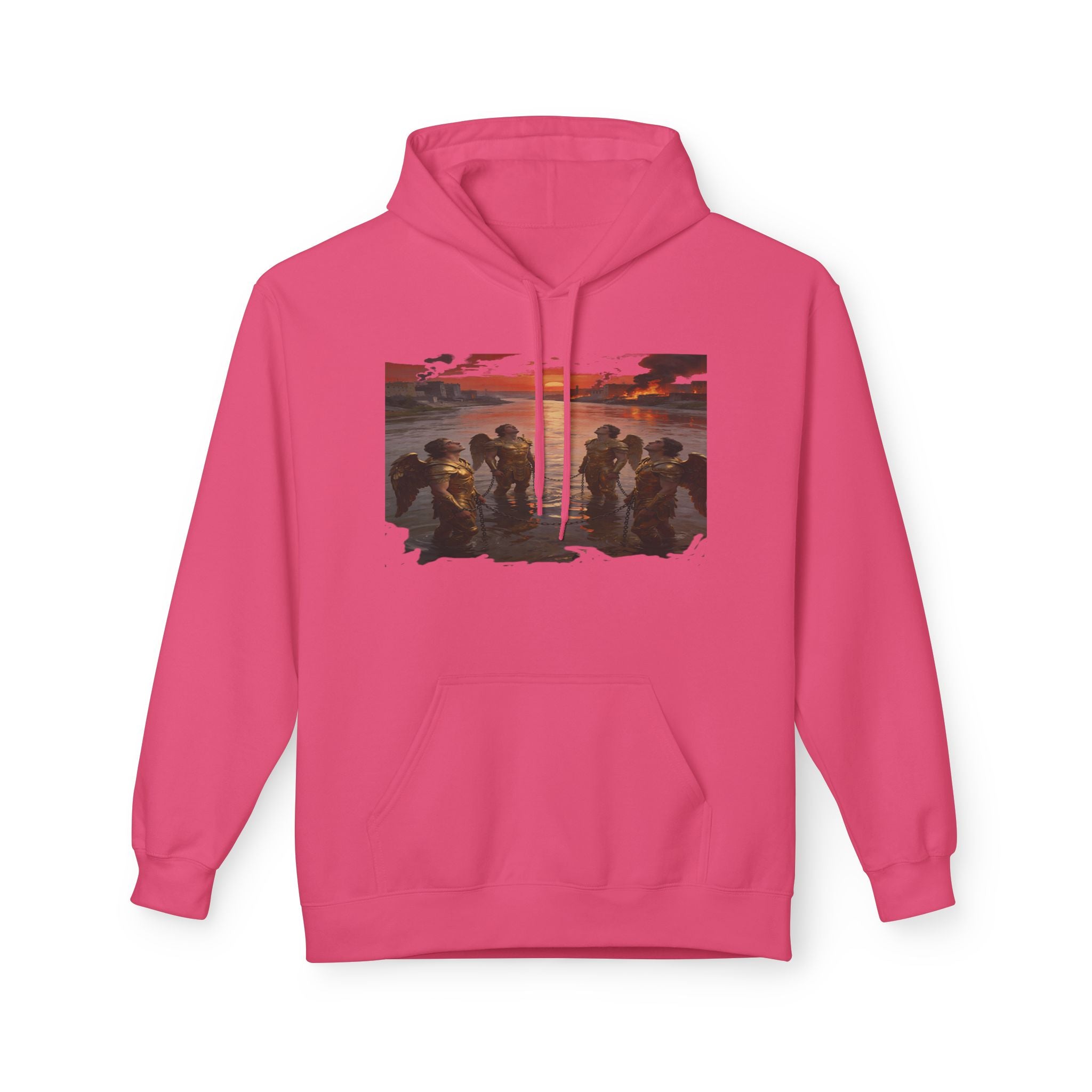 Revelation 9 reveals four fallen angels bound in the Euphrates River- Hoodie — Graphic