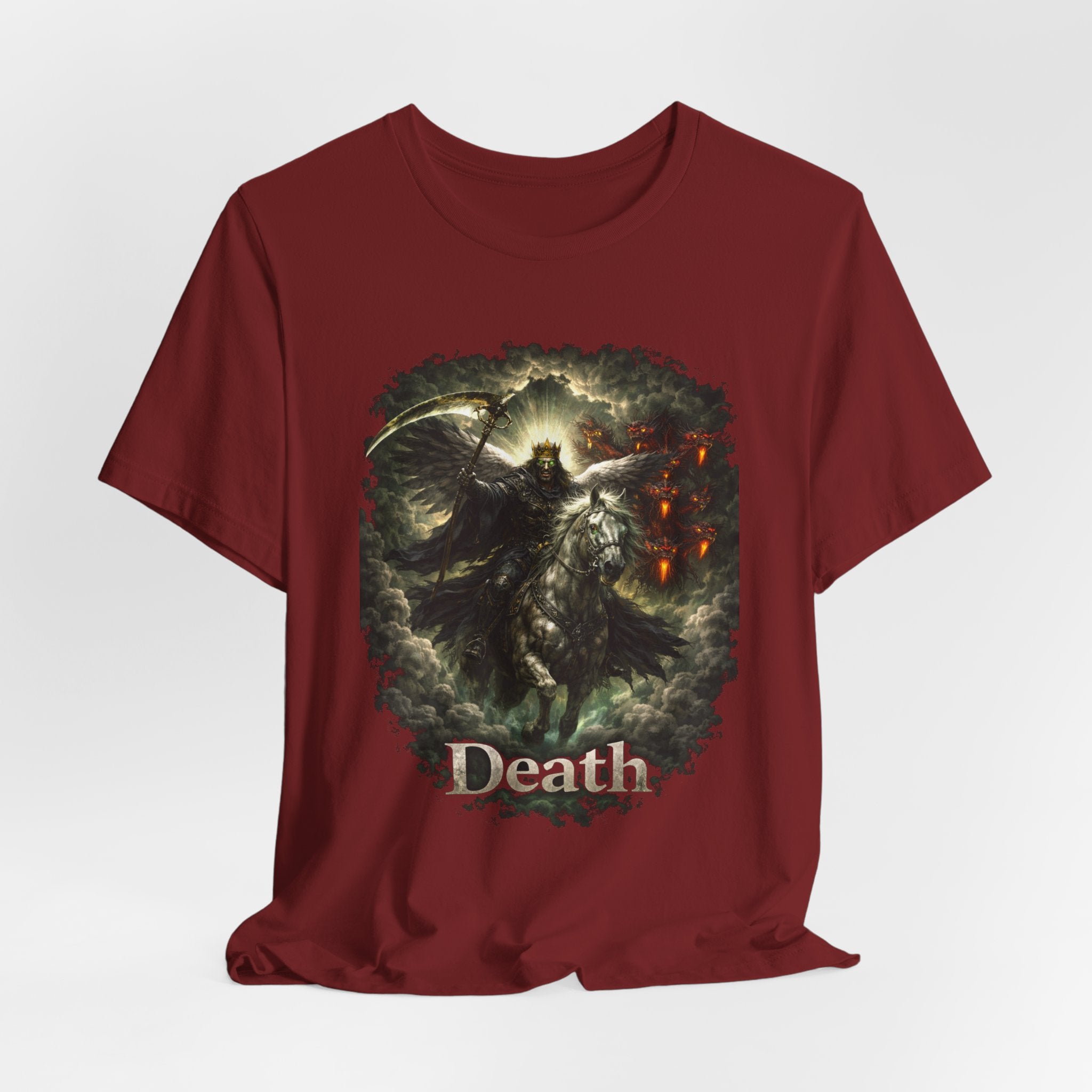 The black horse from Revelation 6:5-6 Angle of Death- Graphic Tee