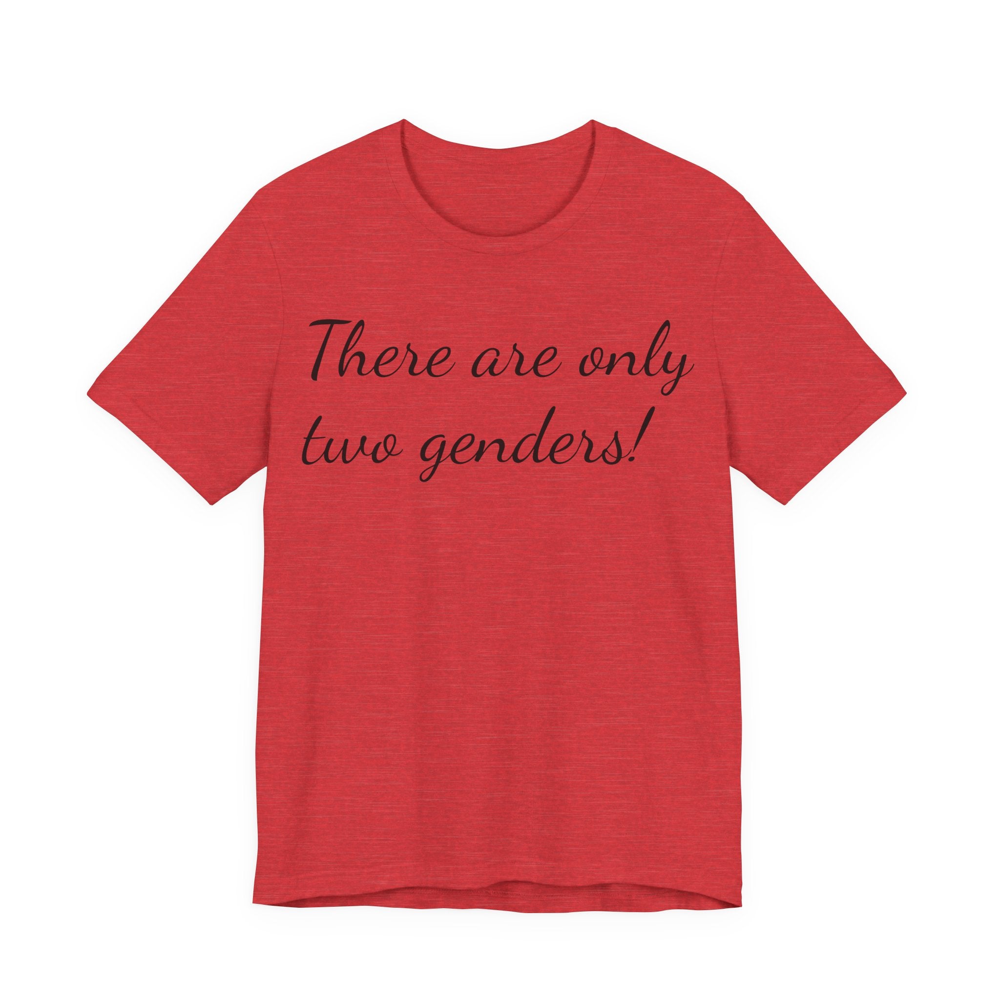 T-Shirt — "There Are Only Two Genders!" Script Slogan Tee