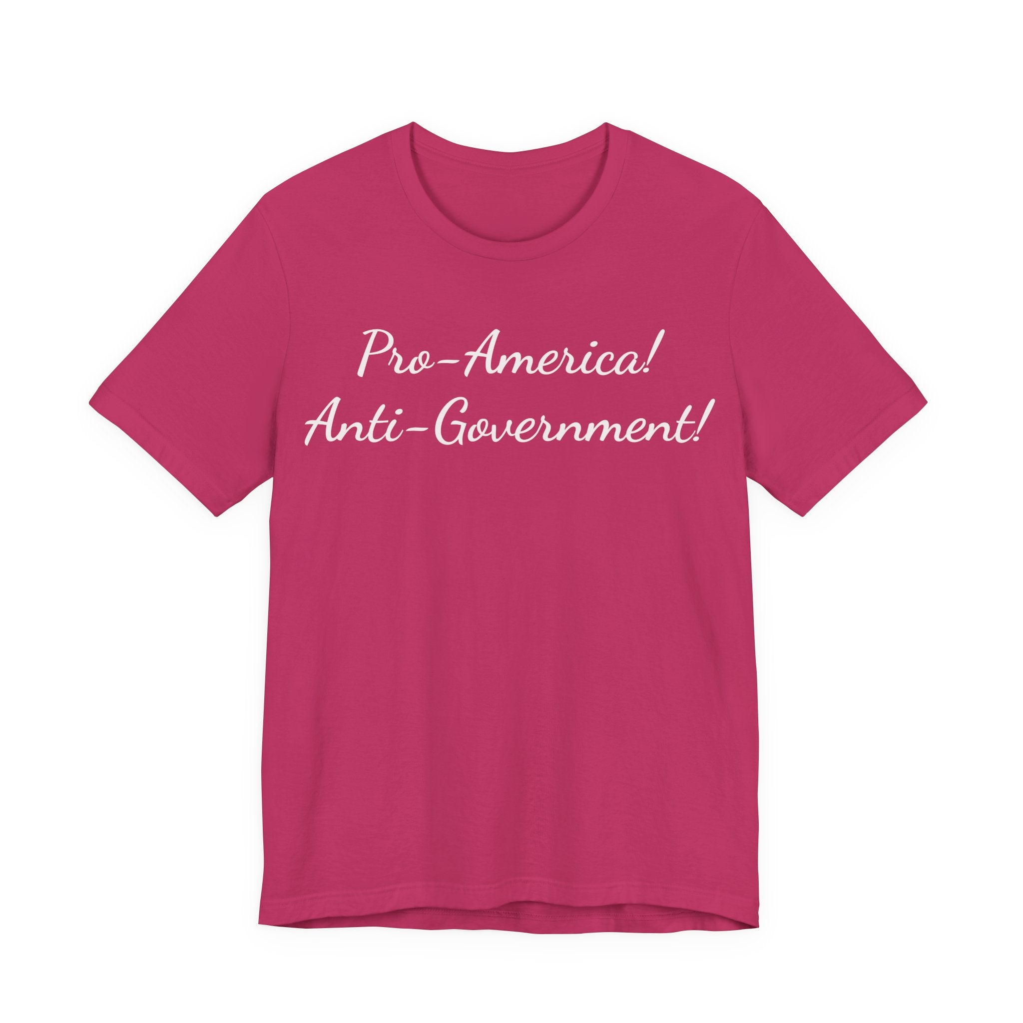 Pro-America! Anti-Government! T-Shirt — Patriotic Political Statement Tee