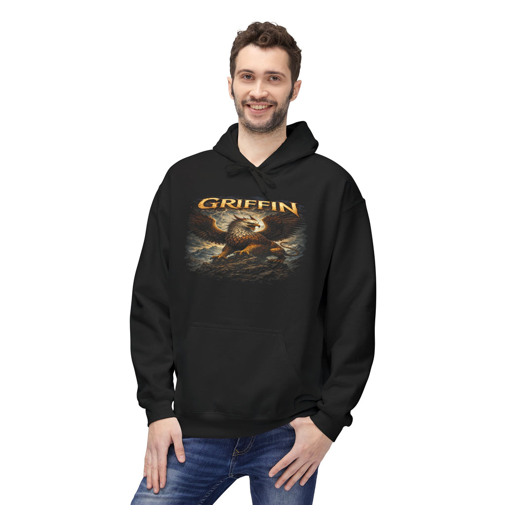 Griffin Graphic Hoodie - Mythical Eagle Design