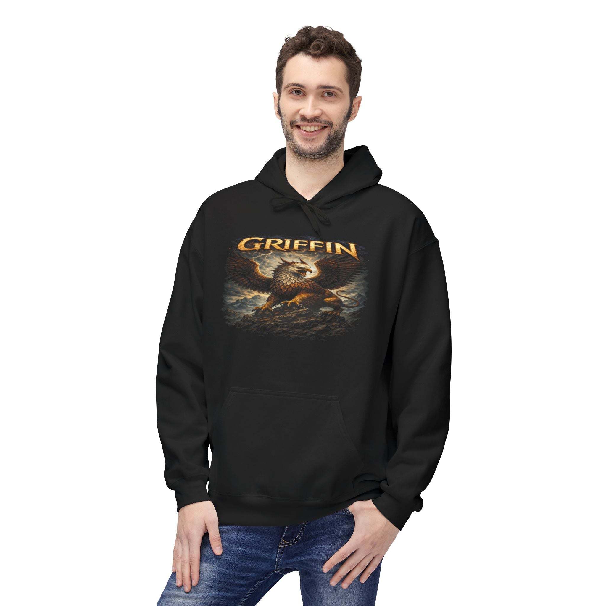 Griffin Graphic Hoodie - Mythical Eagle Design
