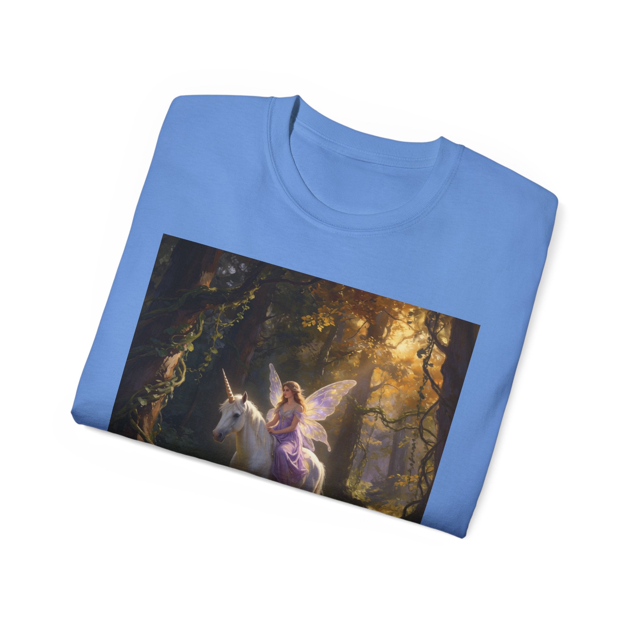 Magical Fairy/Unicorn Forest CottonTee — Fantasy Unicorn Shirt for Kids & Adults