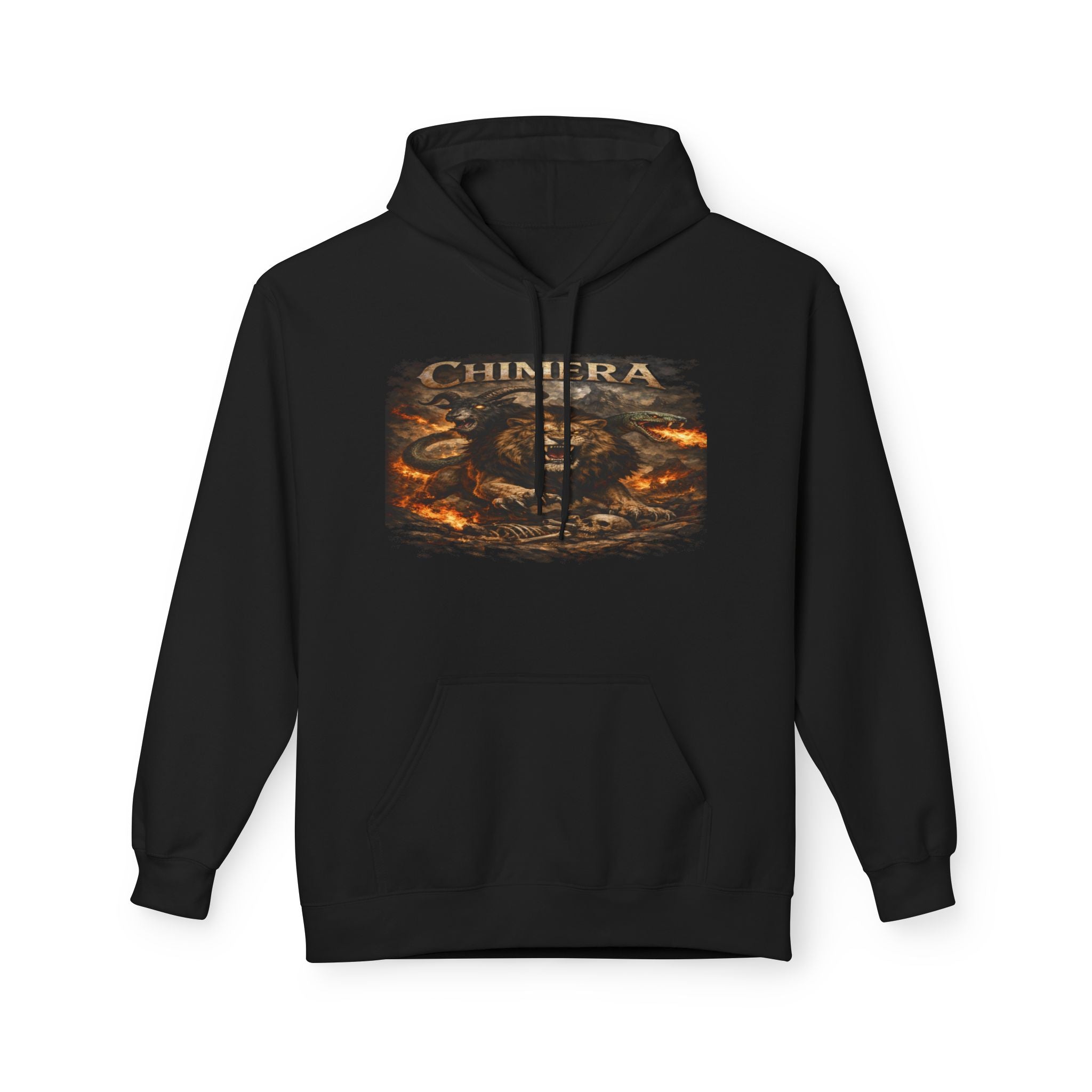 Chimera is a fearsome hybrid creature Hoodie — Fiery Serpent Graphic Pullover
