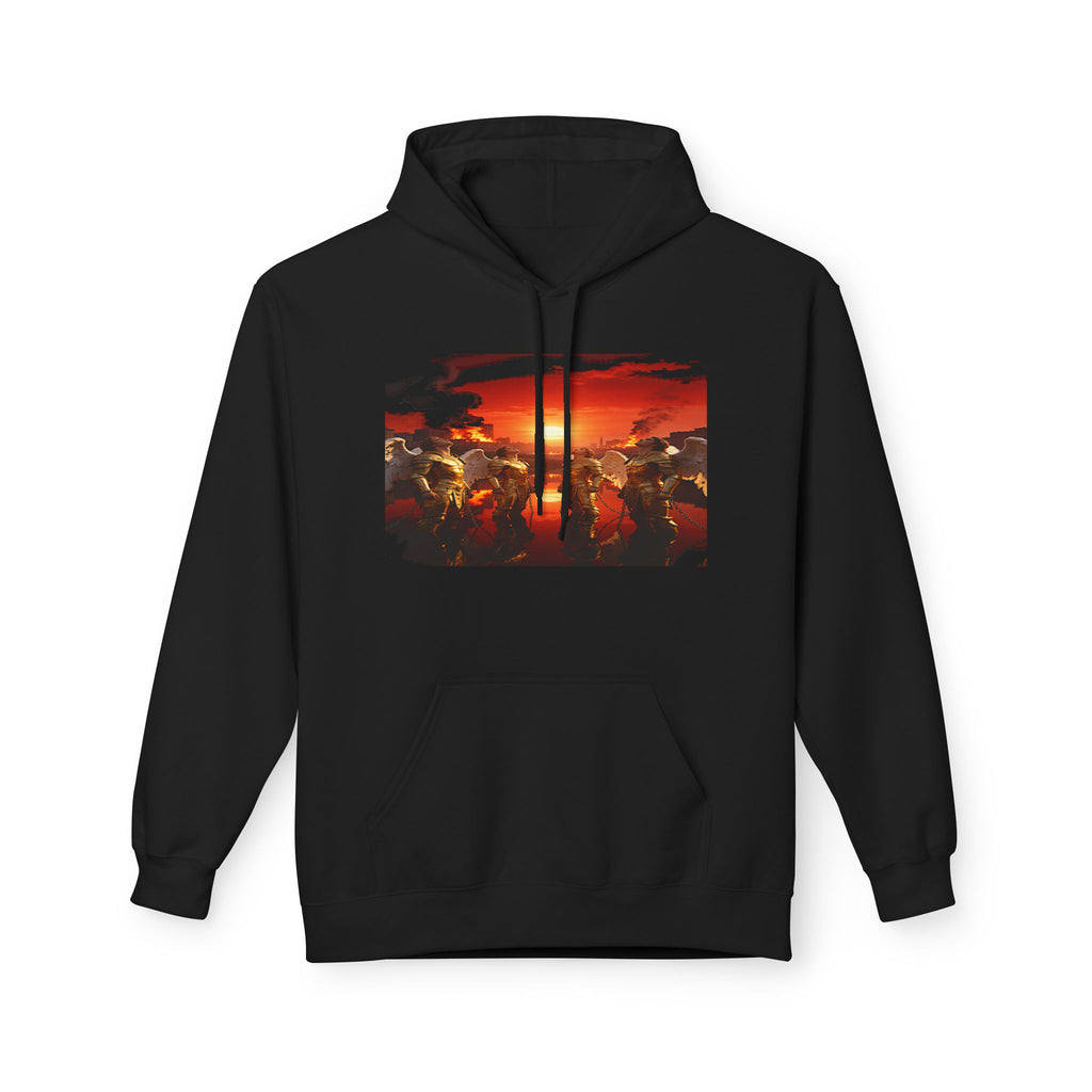 Revelation 7:1 End of times-Four angels standing on the four corners of the earth as seen from heaven-Art Graphic Pullover