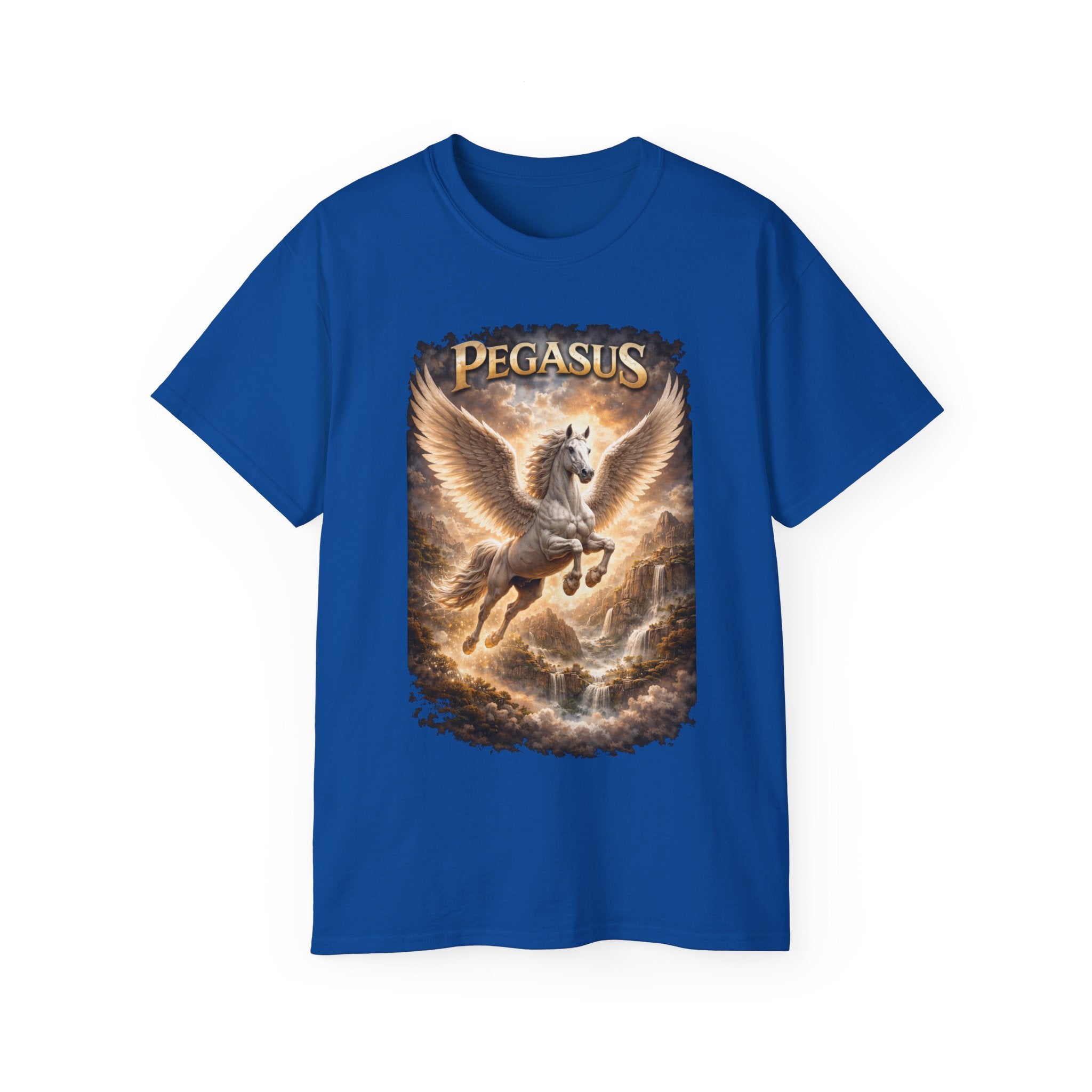 Pegasus Flying Horse Cotton T‑Shirt — Mythical Winged Unicorn Tee