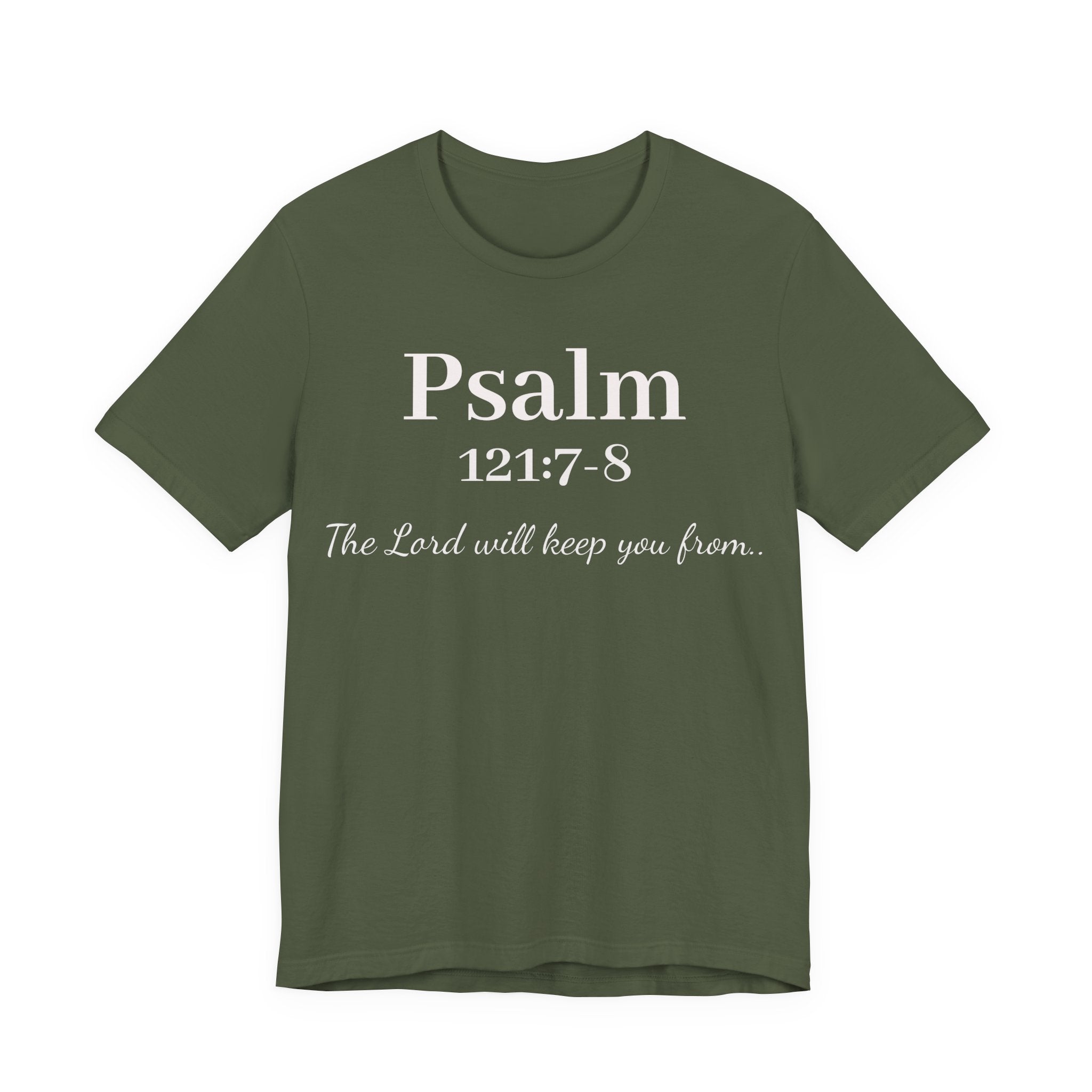 Psalm 121:7-8 Tee — "The Lord will keep you from" Christian Faith T‑Shirt