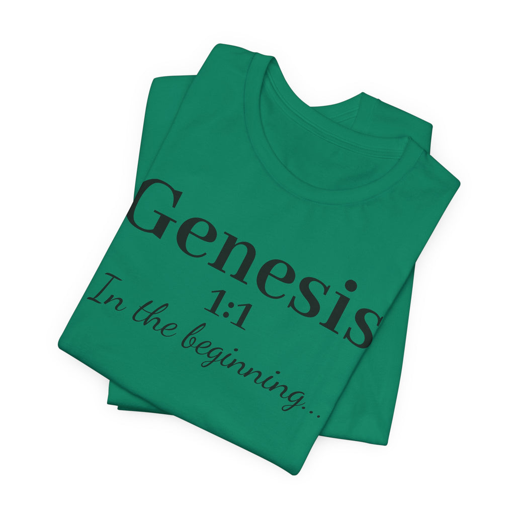 Genesis 1:1 "In the beginning" Christian Tee
