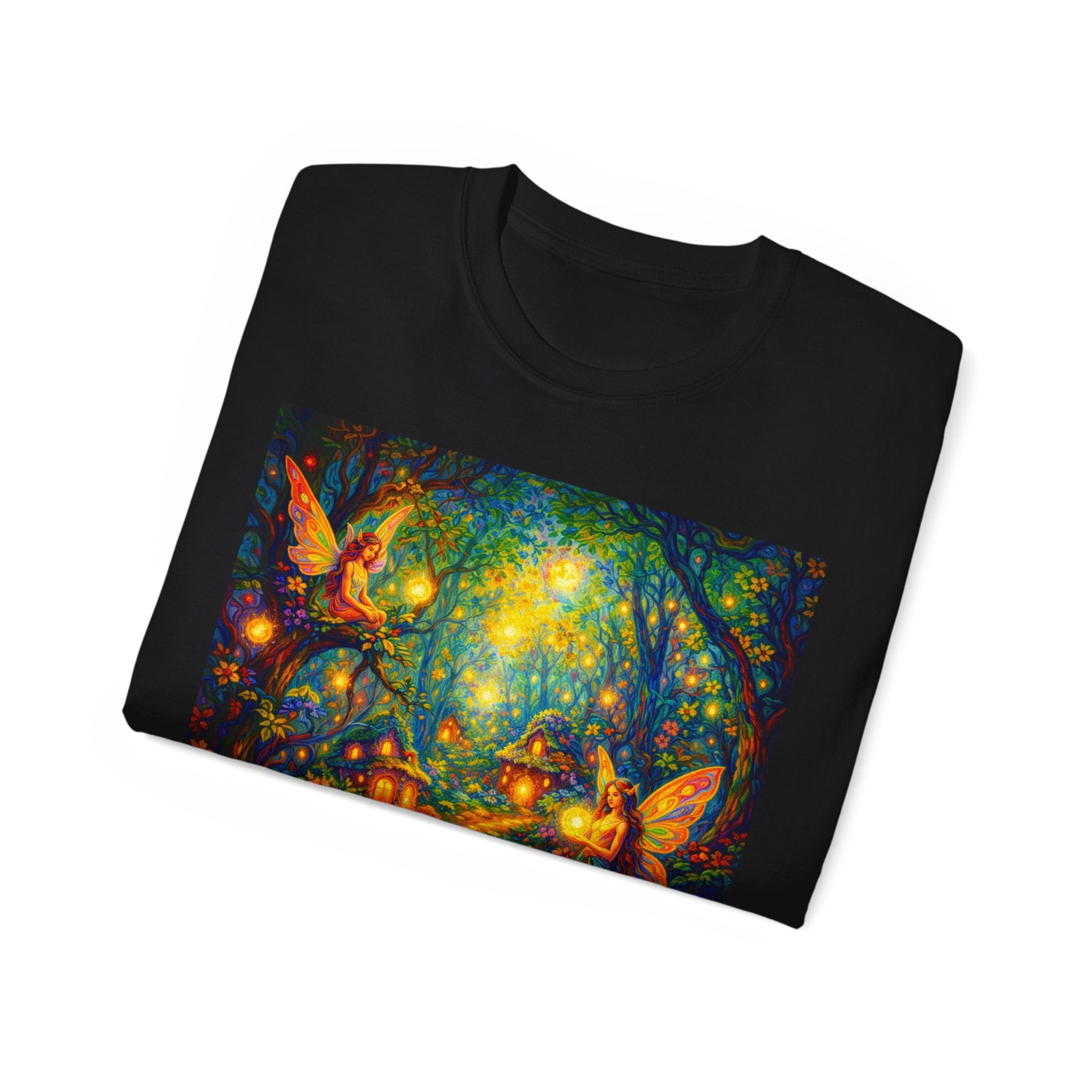 Fairy Forest Cotton T-Shirt — Whimsical Glow Woodland Tee