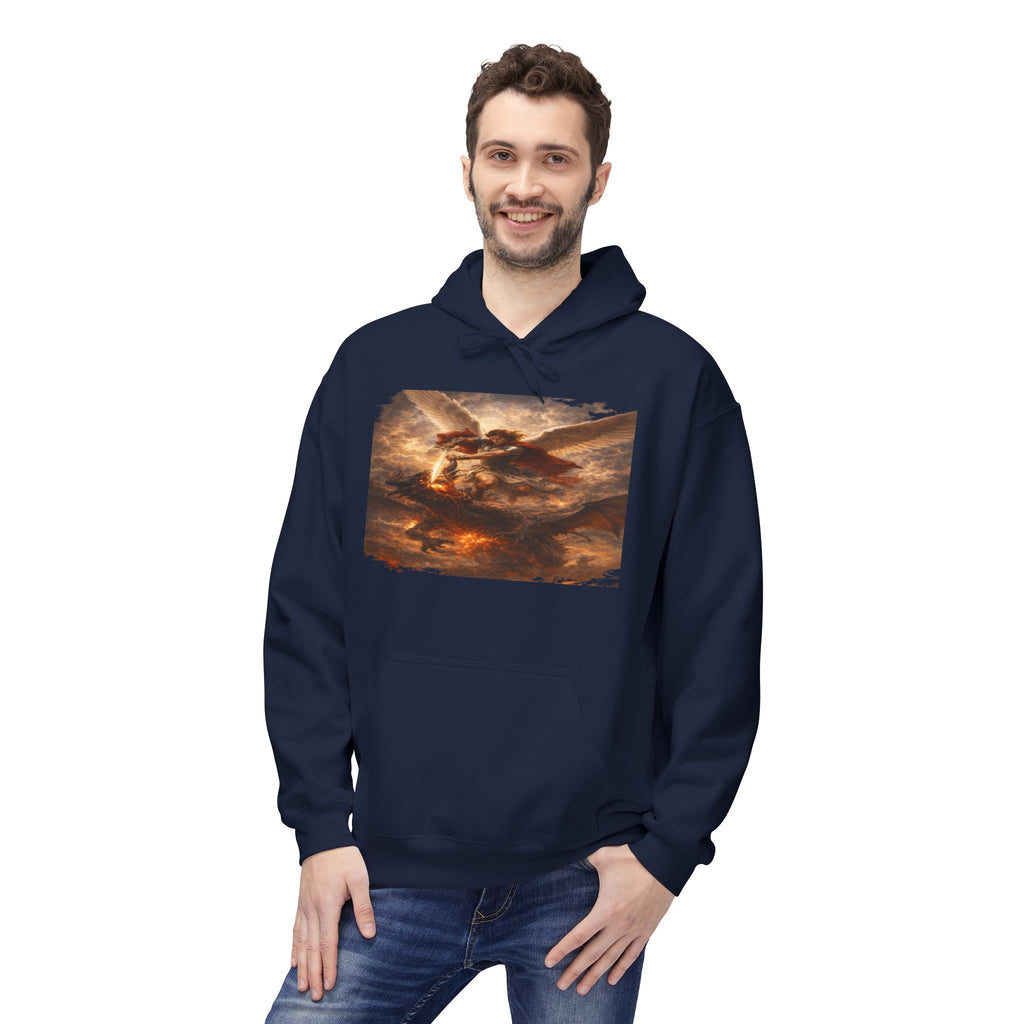 Revelation 12:7-12, where Michael and his angels battle the dragon in heaven- Pullover