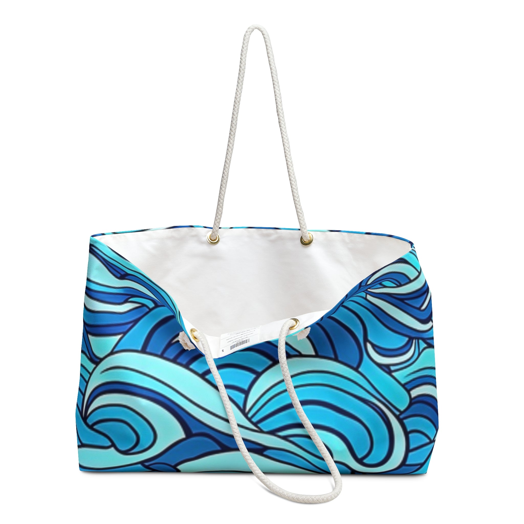 Beach Wave Weekender Bag — Blue Ocean Travel Tote