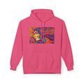 Colorful 1970s Psychedelic Woman Portrait Hoodie — Vibrant Retro Art Pullover