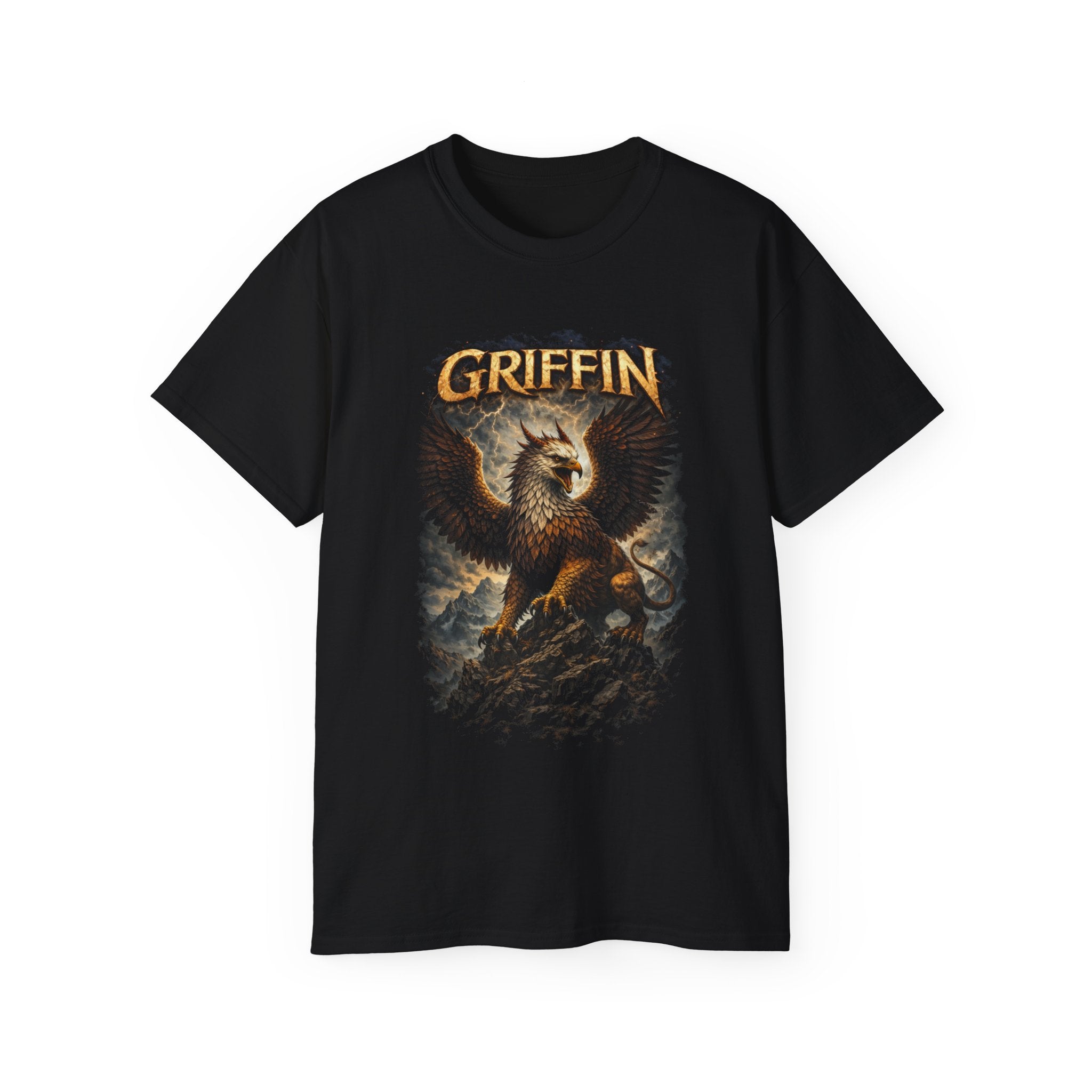 Griffin Vintage Graphic Cotton Tee — Mythical Creature T-Shirt