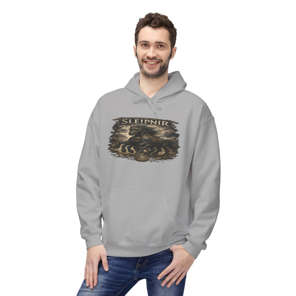 Sleipnir Viking Horse Hoodie — Norse Mythology Odin Sleipnir Graphic Sweatshirt