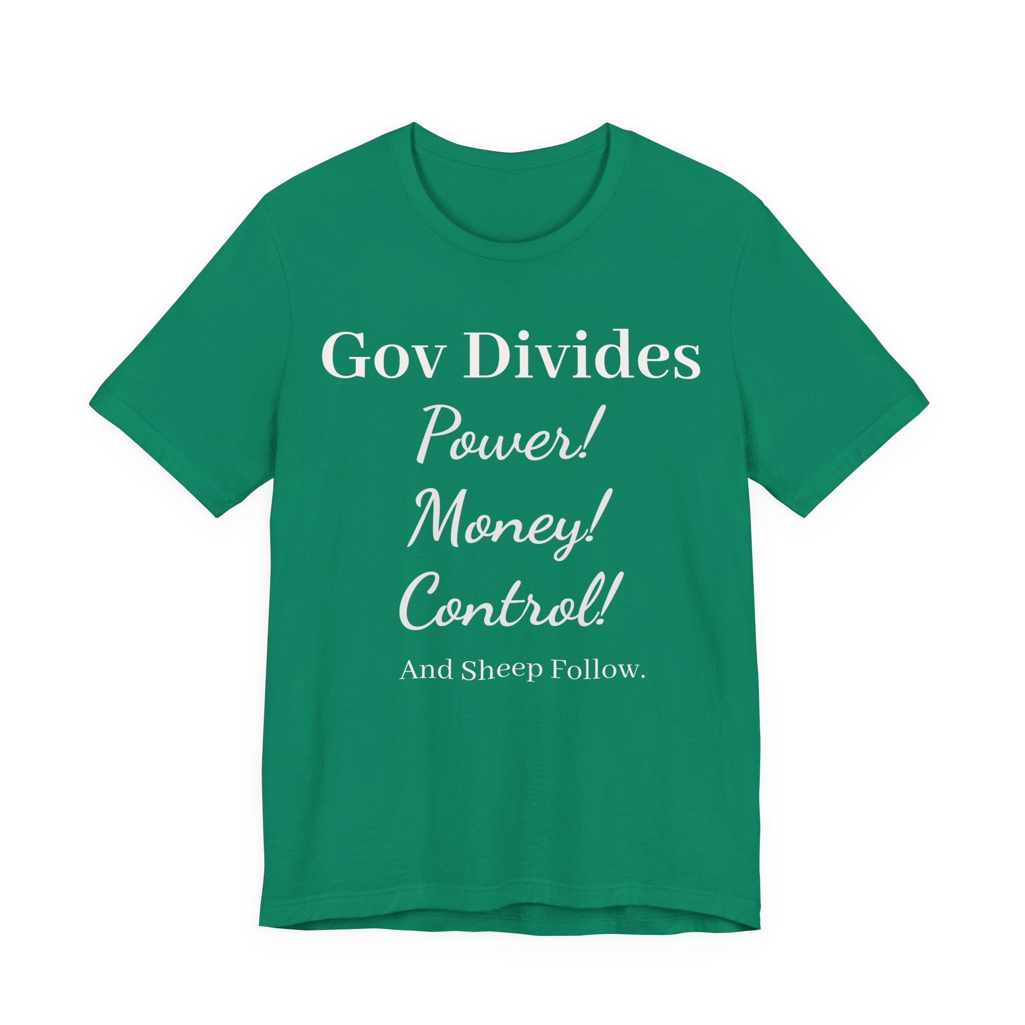 Gov Divides Tee — Pastel Political Statement T-Shirt