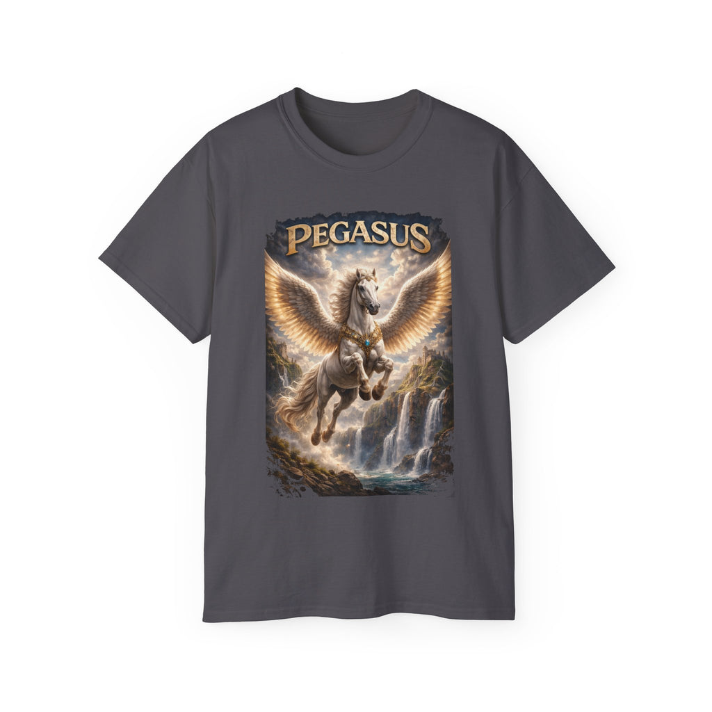 Pegasus is one of the most famous and enduring figures in Greek mythology, Cotton Tee — Winged Horse Mythical T-Shirt