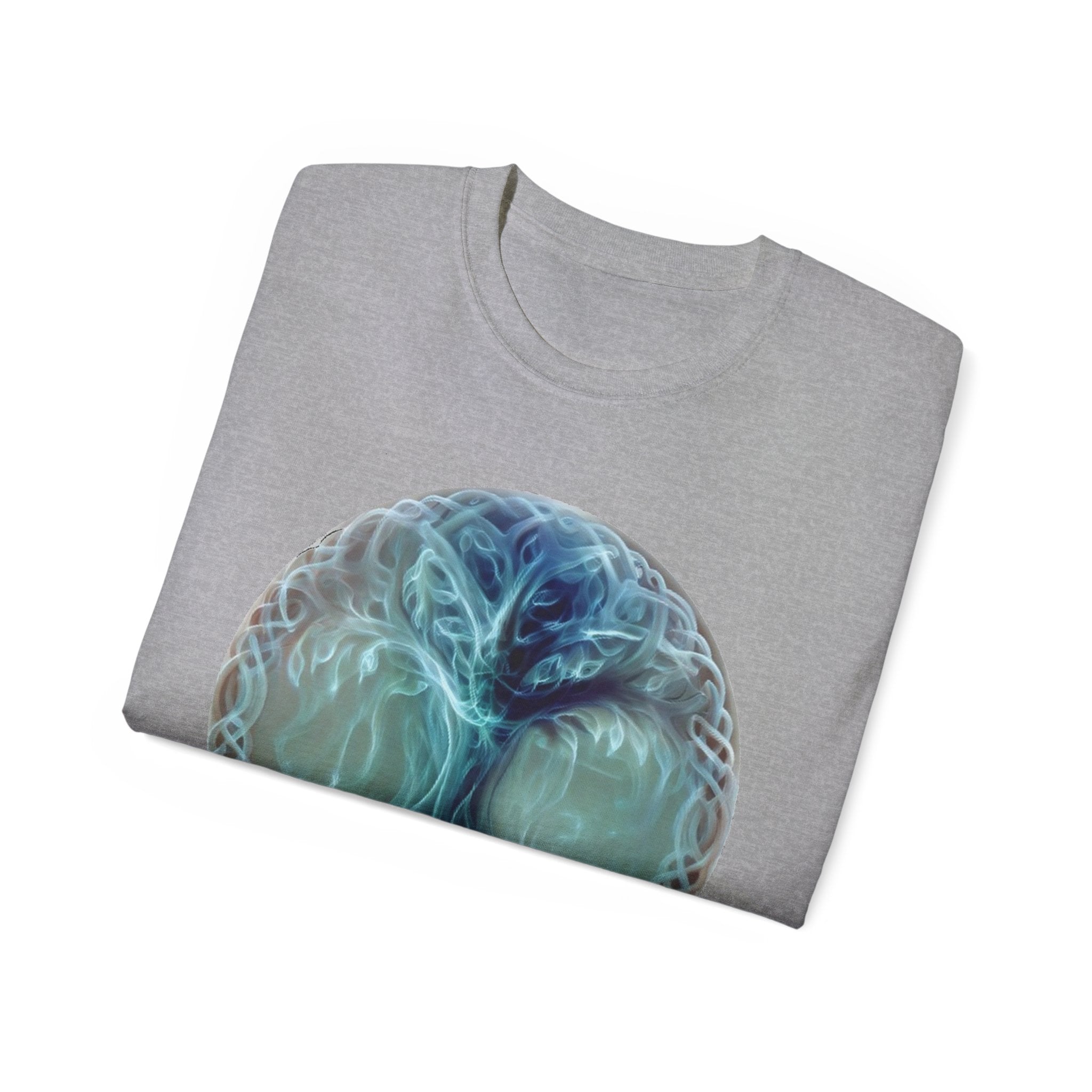 Tree of Life Cotton T-Shirt — Mystical Blue Celtic Circle Design