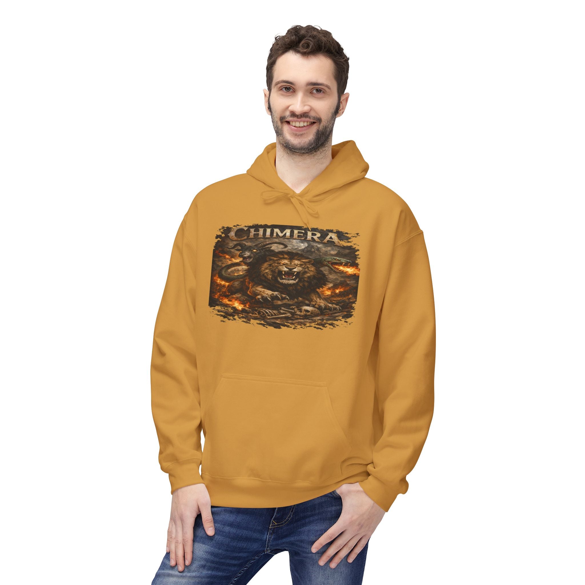 Chimera is a fearsome hybrid creature Hoodie — Fiery Serpent Graphic Pullover