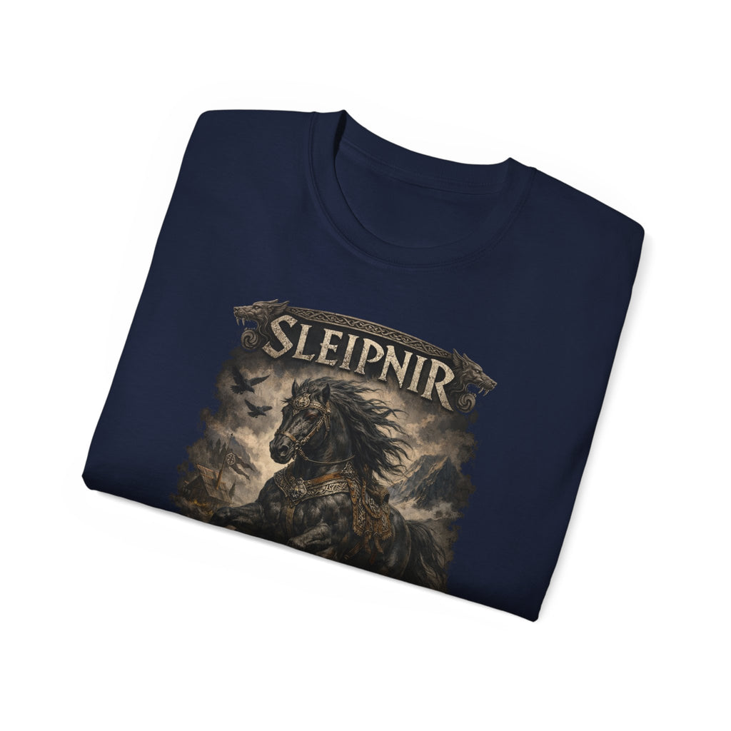 Sleipnir Norse Mythology Cotton T-Shirt —Odin’s Eight-Legged Horse