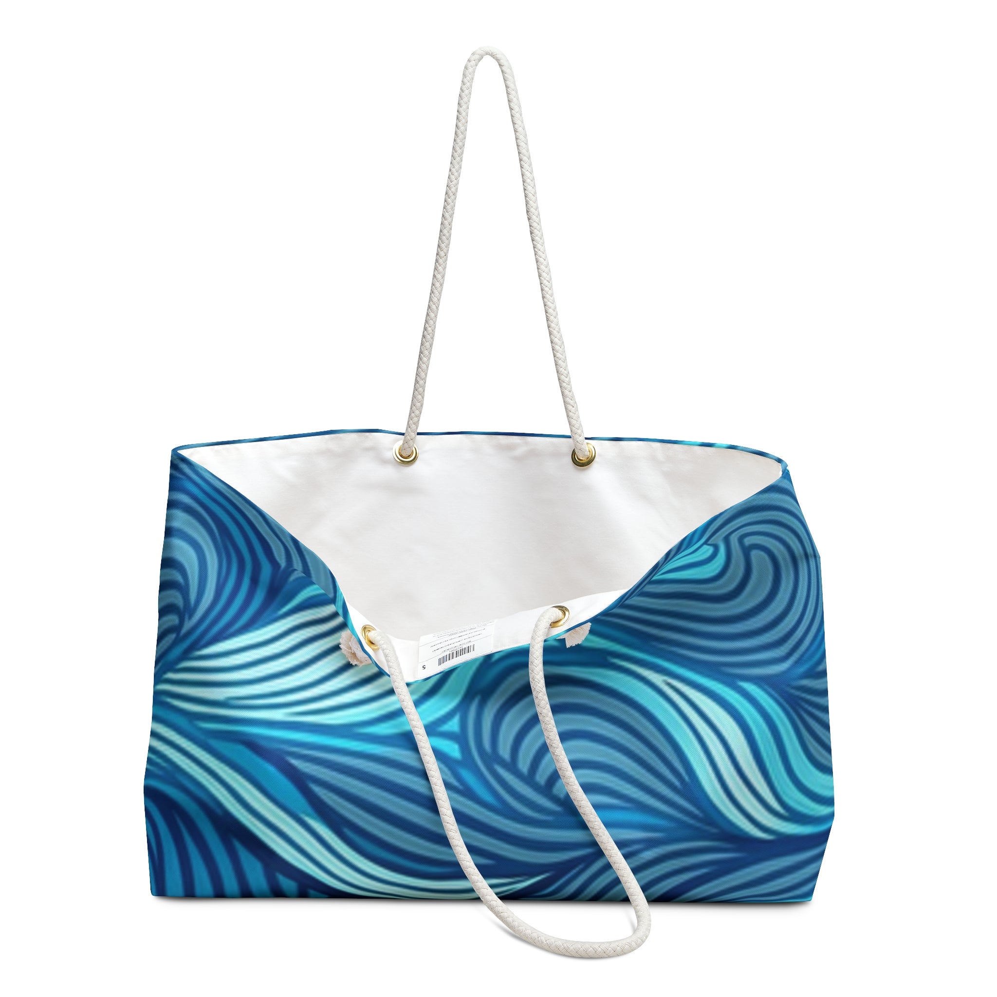 Blue Wave Weekender Bag — Ocean Swirl Travel Tote