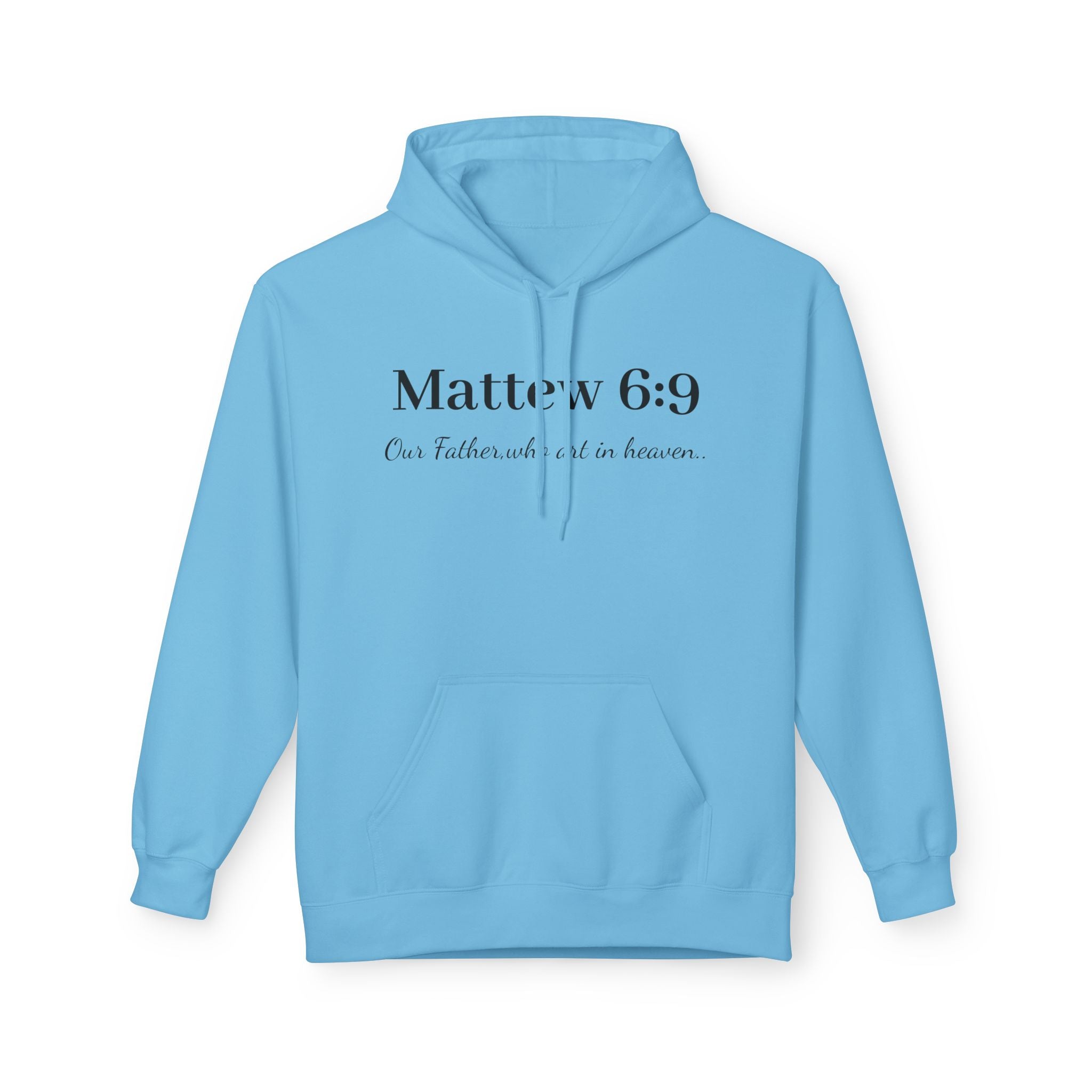 Matthew 6:9 Hoodie — 'Our Father Which Art in Heaven' Christian Scripture Pullover