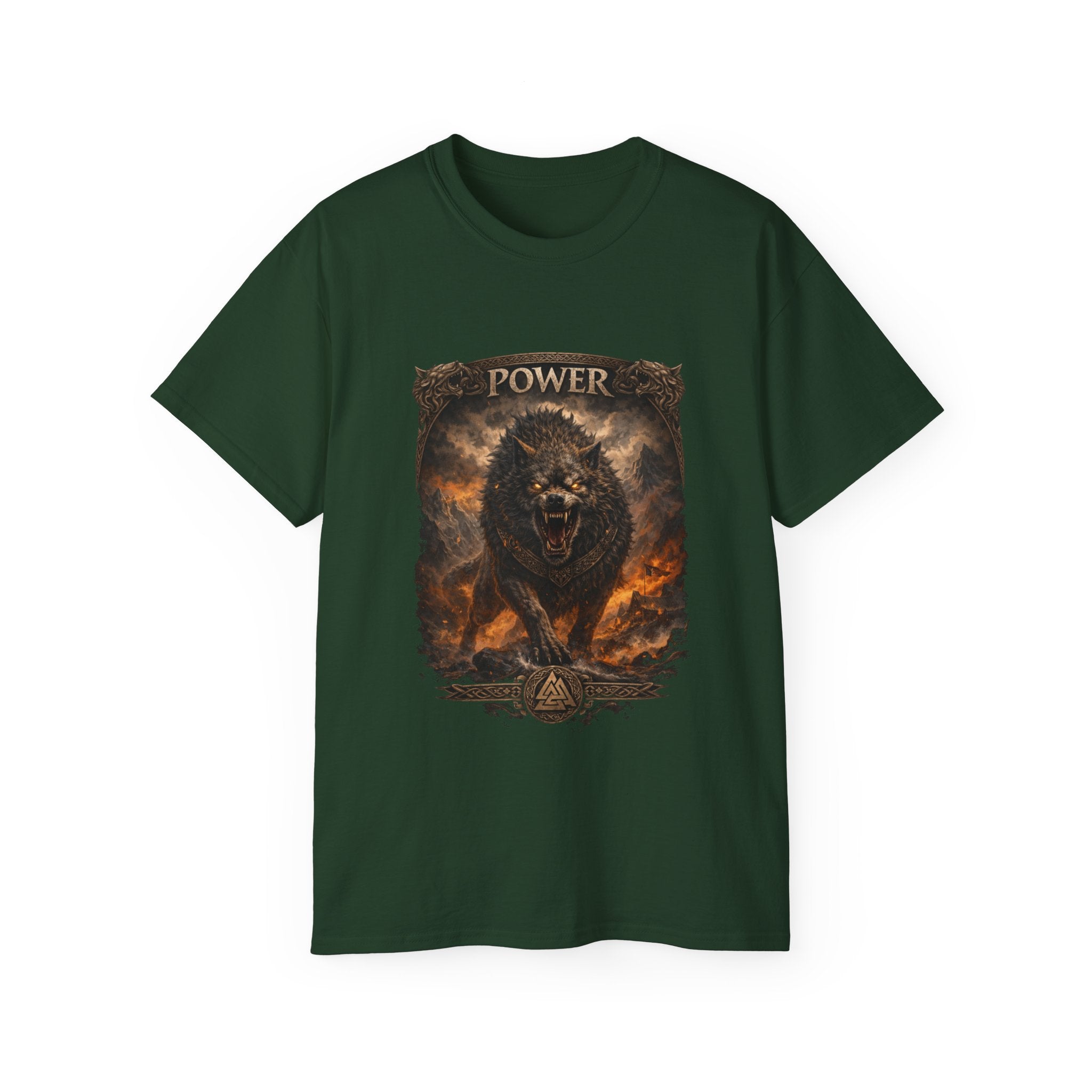 Fenrir, monstrous wolf of Norse mythology. Cottom T shirt