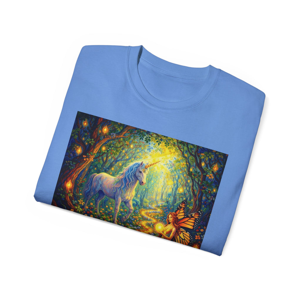Unicorn Forest Cottin Tee — Magical Fairy & Unicorn Woodland Graphic T-Shirt