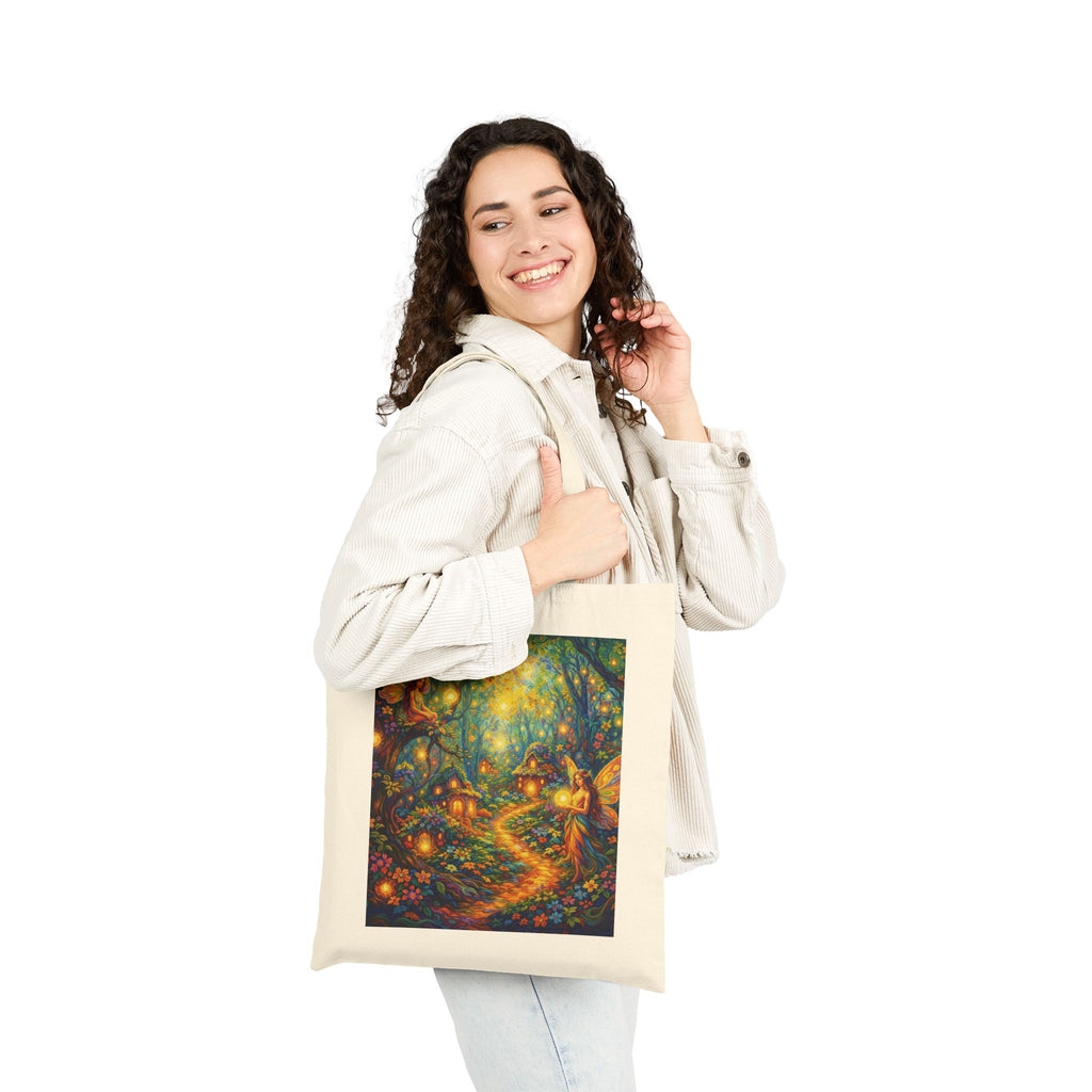 Fairy Forest Canvas Tote Bag – Enchanted Path Illustration