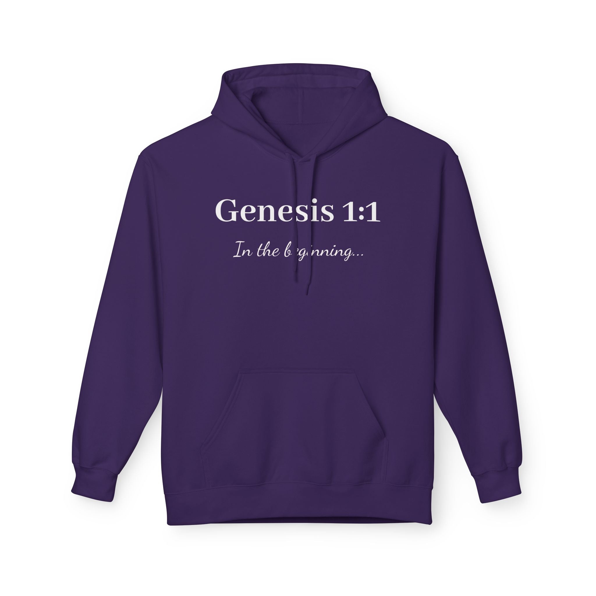 Hoodie — "Genesis 1:1" Faith Scripture Pullover